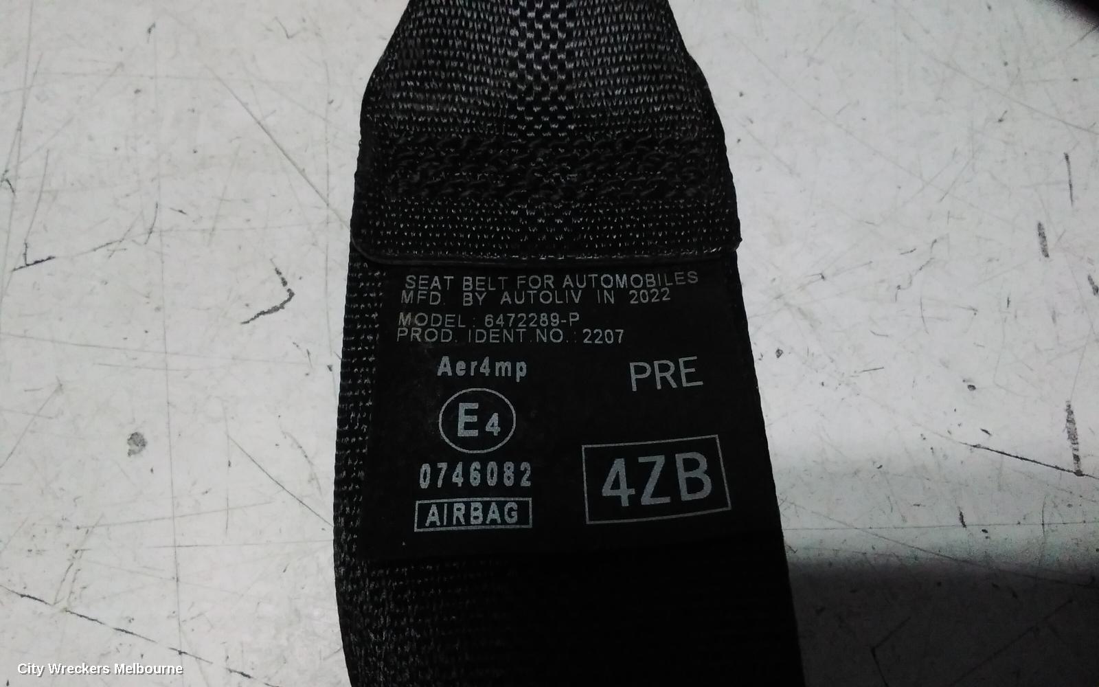 TOYOTA YARIS SEATBELT/STALK, LH FRONT, SEAT BELT ONLY, XP210 SERIES, 04/2020 ONWARDS