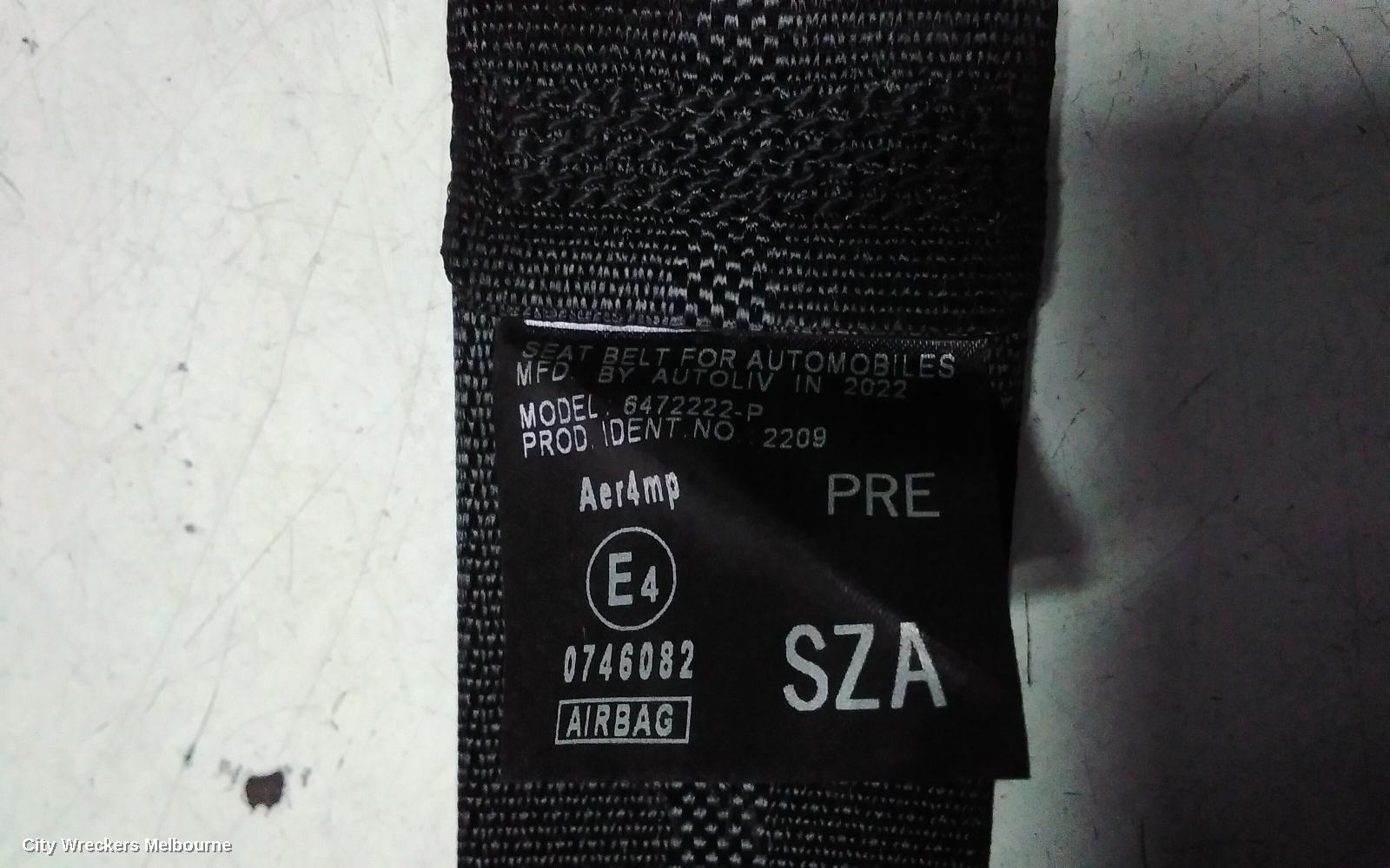 TOYOTA YARIS SEATBELT/STALK, RH FRONT, SEAT BELT ONLY, XP210 SERIES, 04/2020 ONWARDS