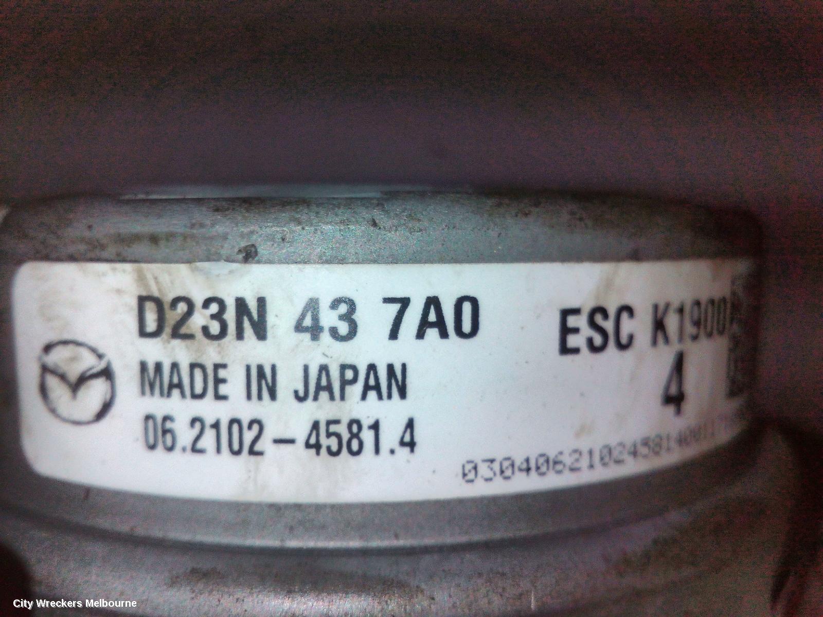 MAZDA 2 ABS PUMP/MODULATOR, DJ/DL, P/N D23N437A0, 09/2014 ONWARDS