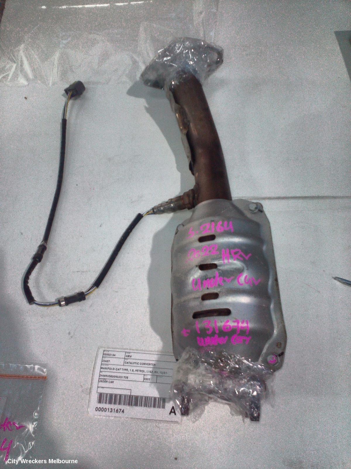 HONDA HRV CATALYTIC CONVERTER, MANIFOLD-CAT TYPE, 1.5, PETROL, L15Z, RV, 12/2021 ONWARDS