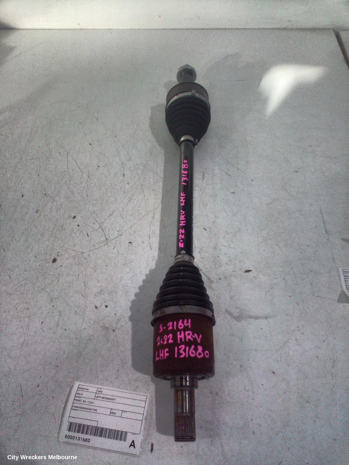 HONDA HRV LEFT DRIVESHAFT, FRONT, RV, 12/2021 ONWARDS