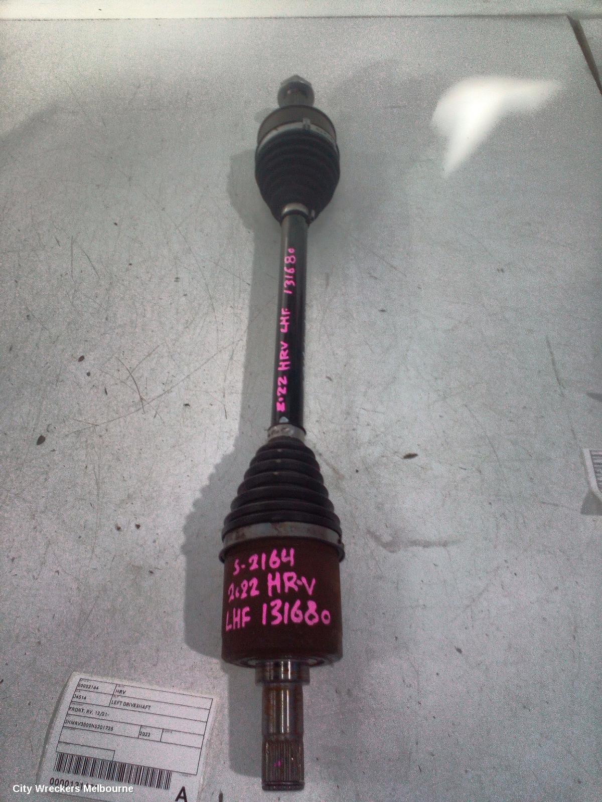 HONDA HRV LEFT DRIVESHAFT, FRONT, RV, 12/2021 ONWARDS