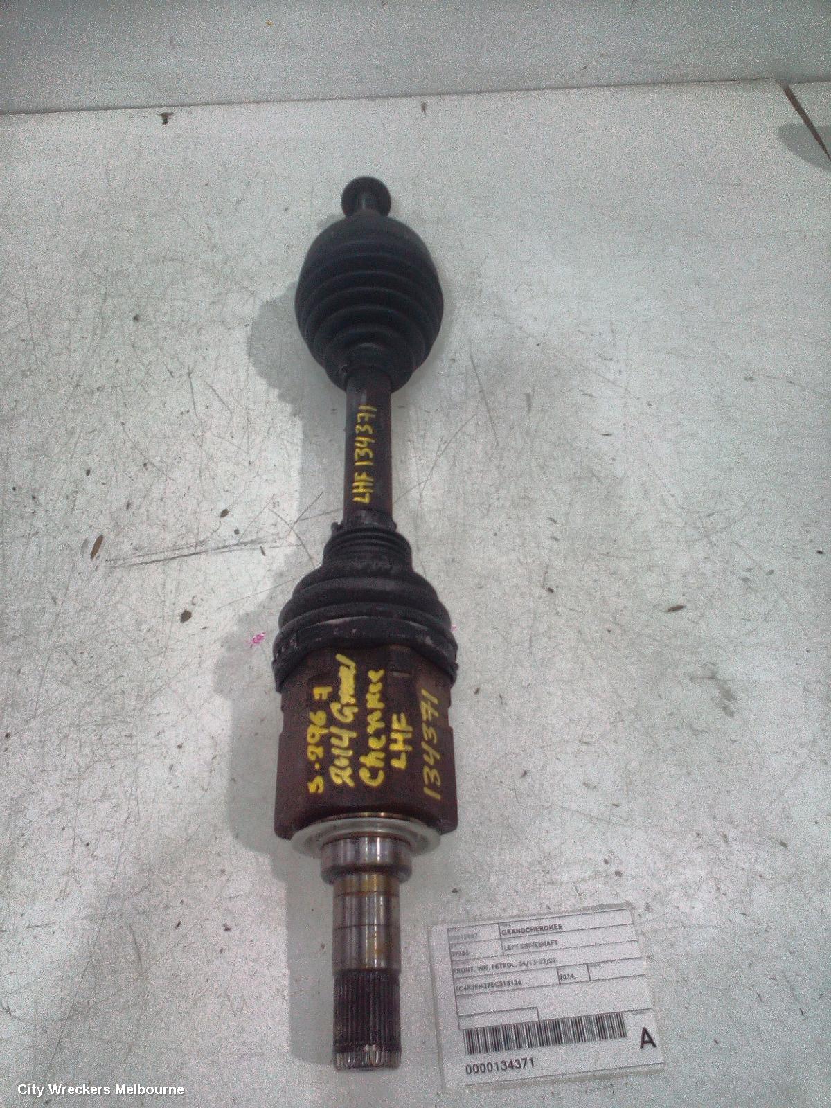 JEEP GRANDCHEROKEE LEFT DRIVESHAFT, FRONT, WK, PETROL, 04/2013 - 02/2022