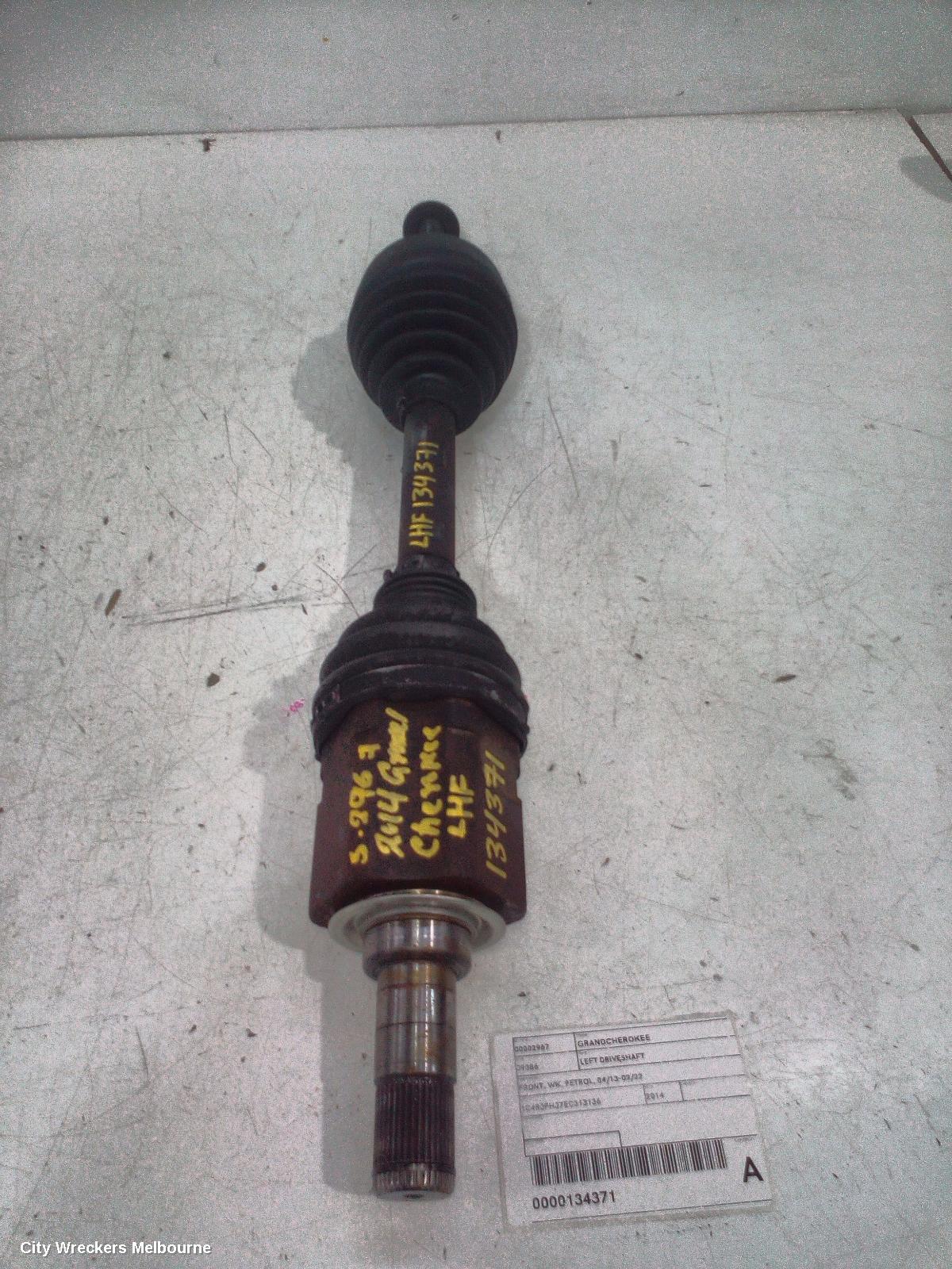 JEEP GRANDCHEROKEE LEFT DRIVESHAFT, FRONT, WK, PETROL, 04/2013 - 02/2022