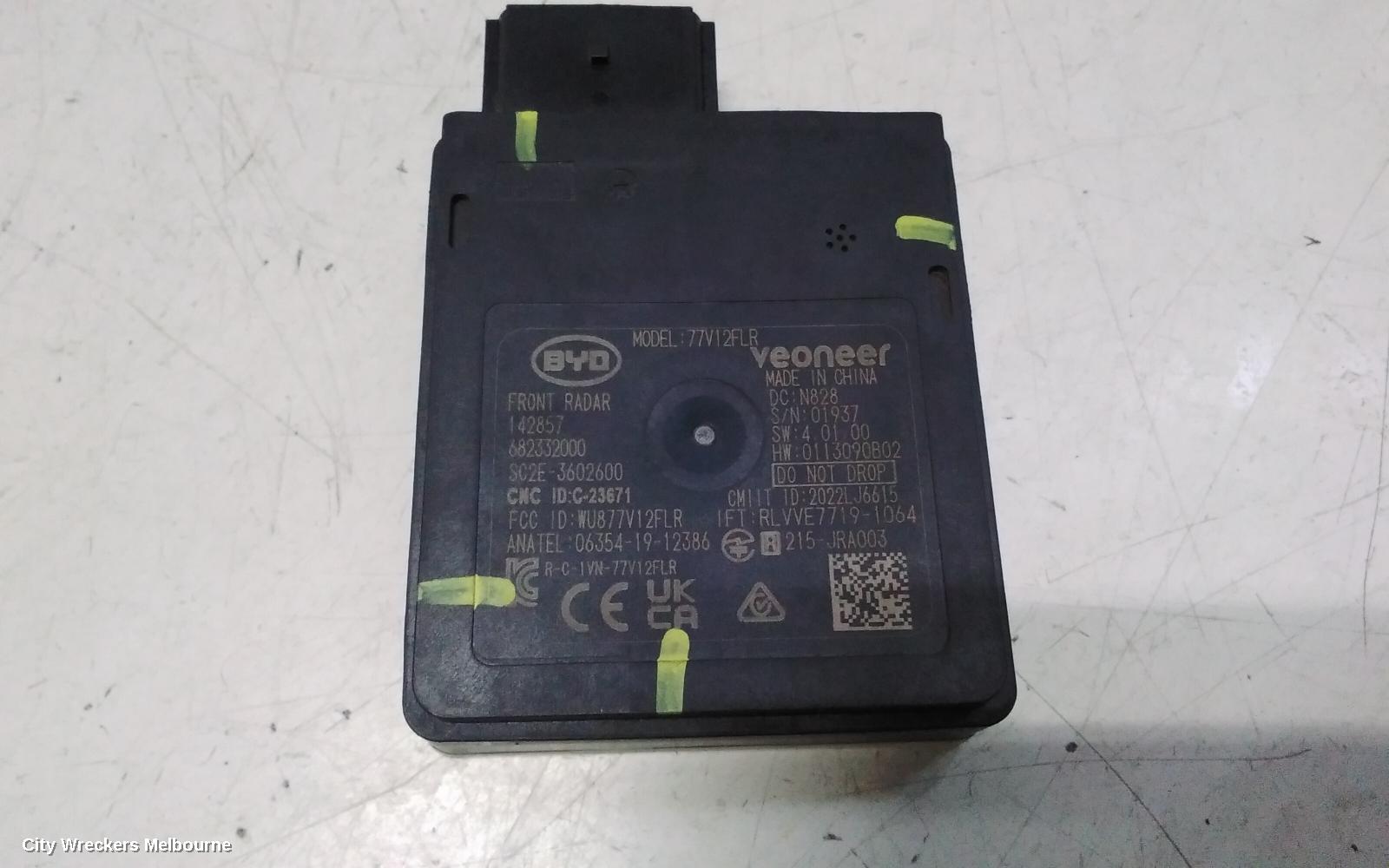 BYD ATTO 3 REVERSE CAMERA, 2ND GEN, FRONT RADAR (BUMPER MOUNTED), 03/2022 ONWARDS