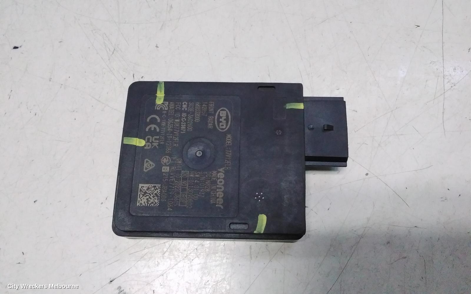 BYD ATTO 3 REVERSE CAMERA, 2ND GEN, FRONT RADAR (BUMPER MOUNTED), 03/2022 ONWARDS