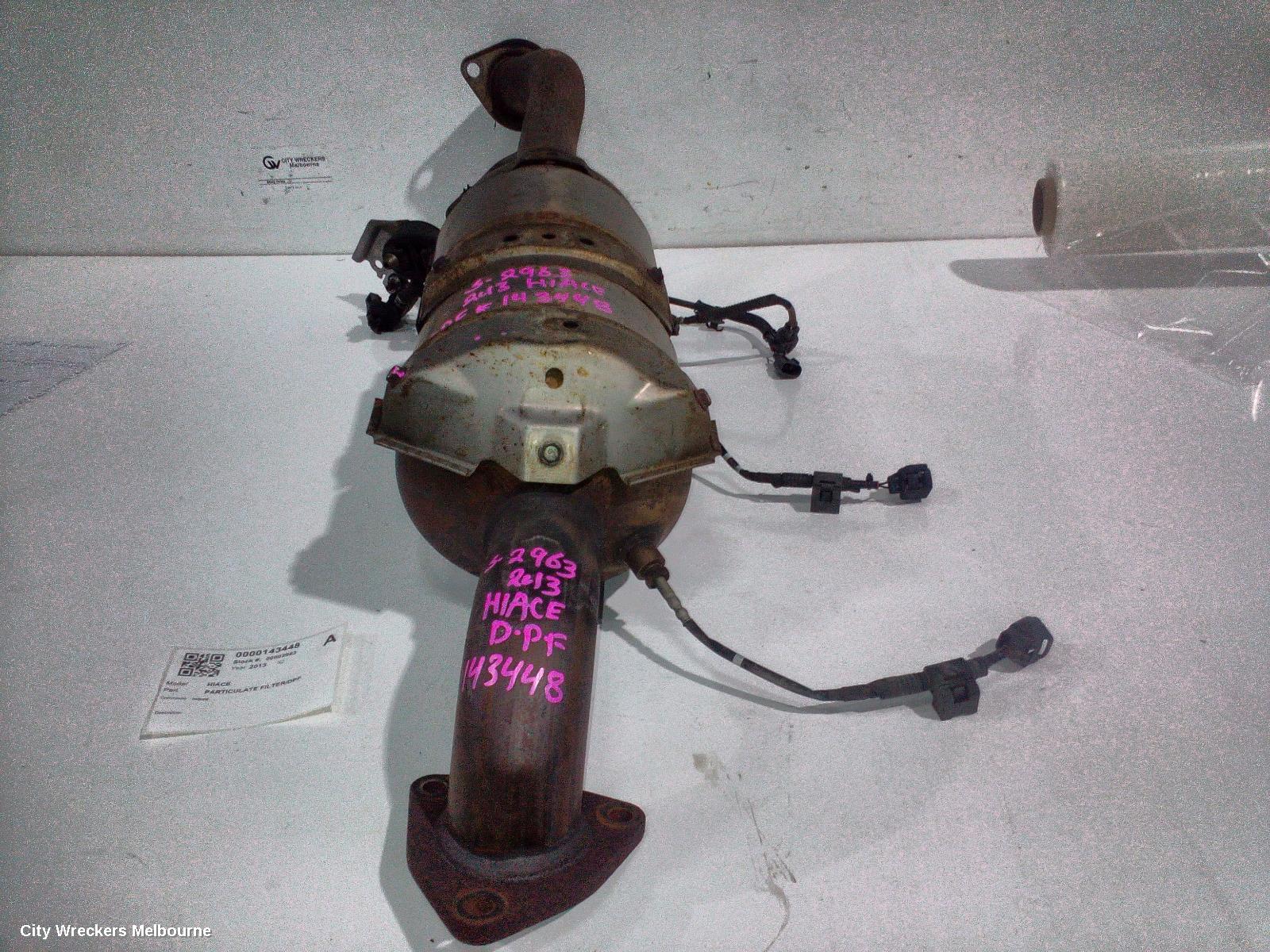 TOYOTA HIACE PARTICULATE FILTER/DPF