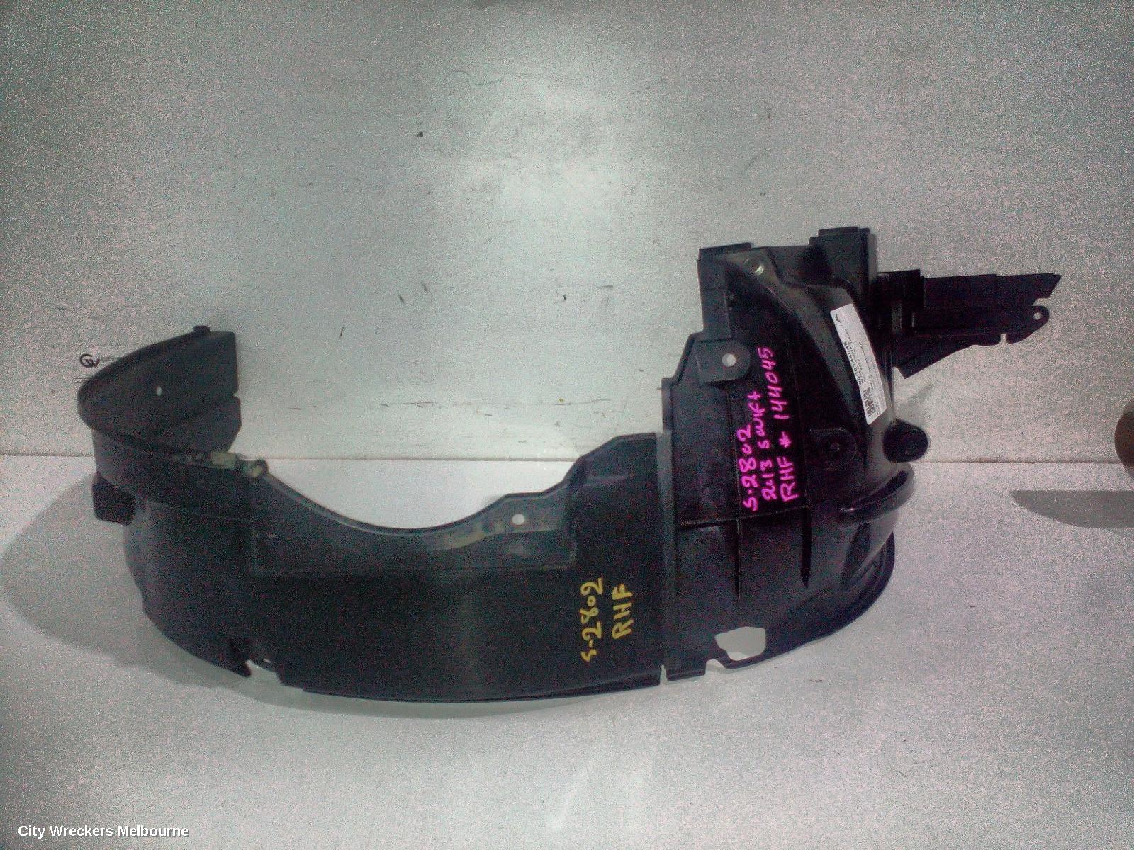 SUZUKI SWIFT RIGHT GUARD LINER, FZ, FRONT, 08/2010 - 03/2017