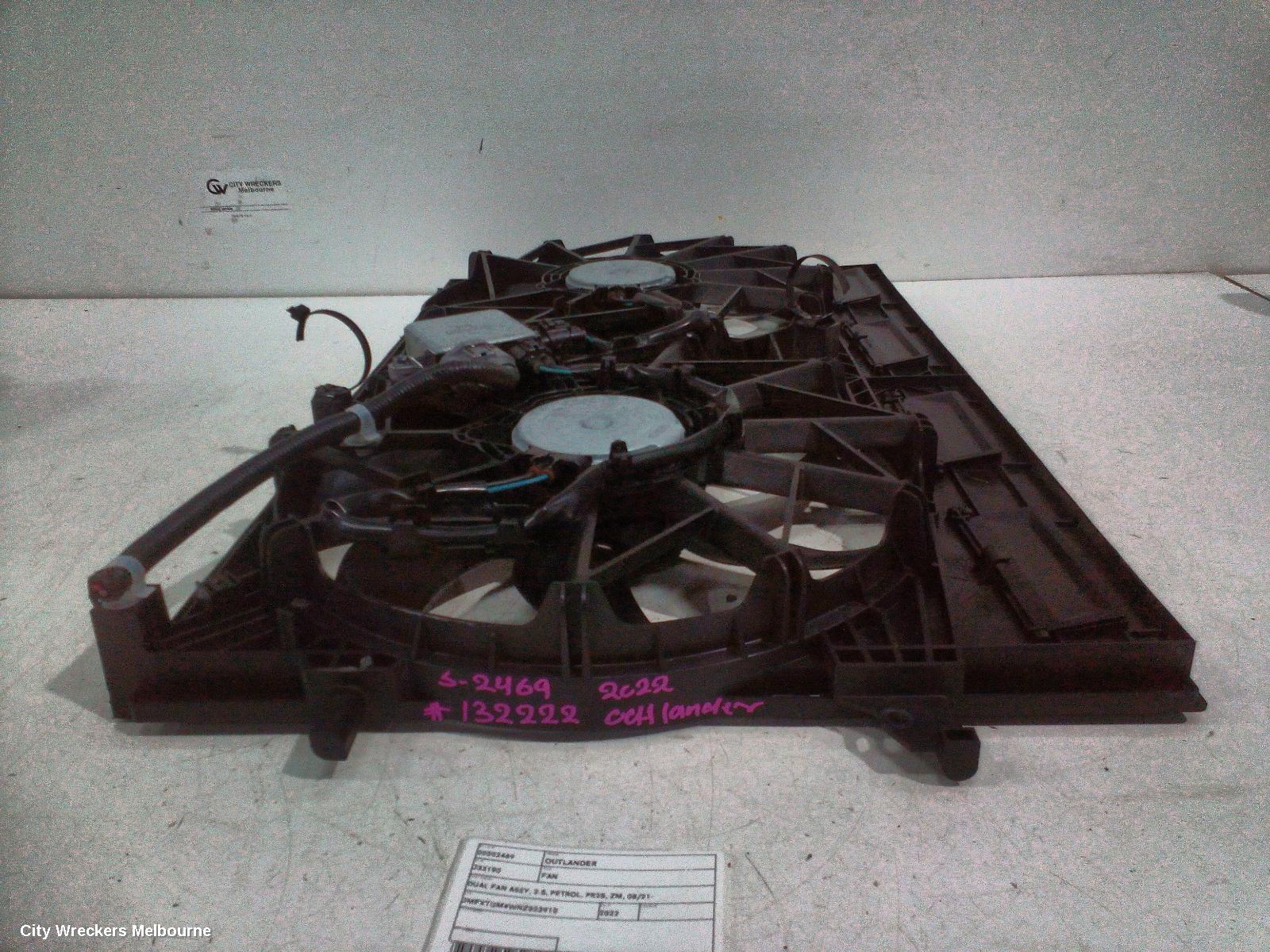 MITSUBISHI OUTLANDER FAN, DUAL FAN ASSY, 2.5, PETROL, PR25, ZM, 08/2021 ONWARDS