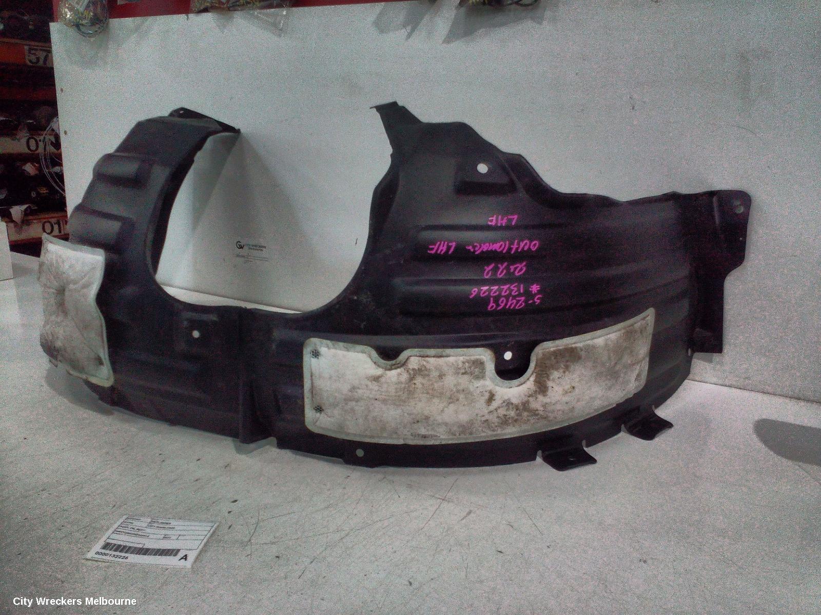 MITSUBISHI OUTLANDER LEFT GUARD LINER, FRONT, ZM, 08/2021 ONWARDS