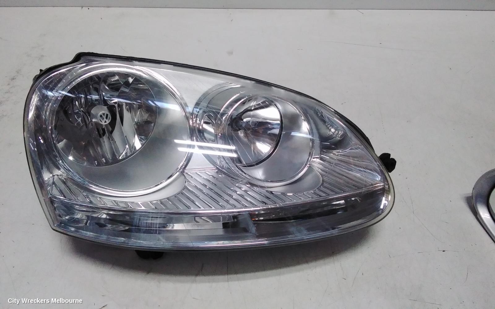 VOLKSWAGEN GOLF RIGHT HEADLAMP, GEN 5, HALOGEN, CHROME INSERT TYPE, 06/2004 - 02/2009