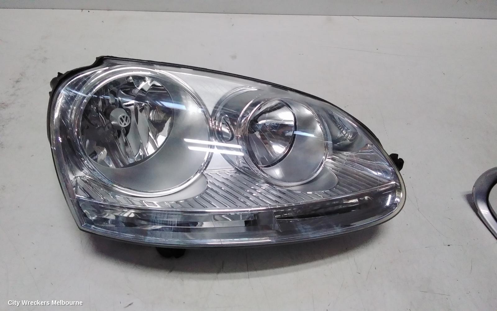 VOLKSWAGEN GOLF RIGHT HEADLAMP, GEN 5, HALOGEN, CHROME INSERT TYPE, 06/2004 - 02/2009