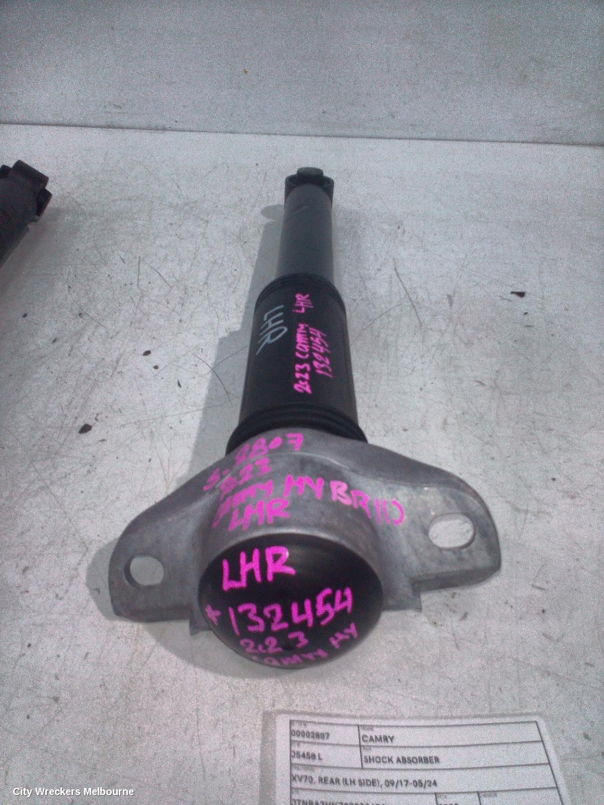 TOYOTA CAMRY SHOCK ABSORBER, XV70, REAR (LH SIDE), 09/2017 - 05/2024