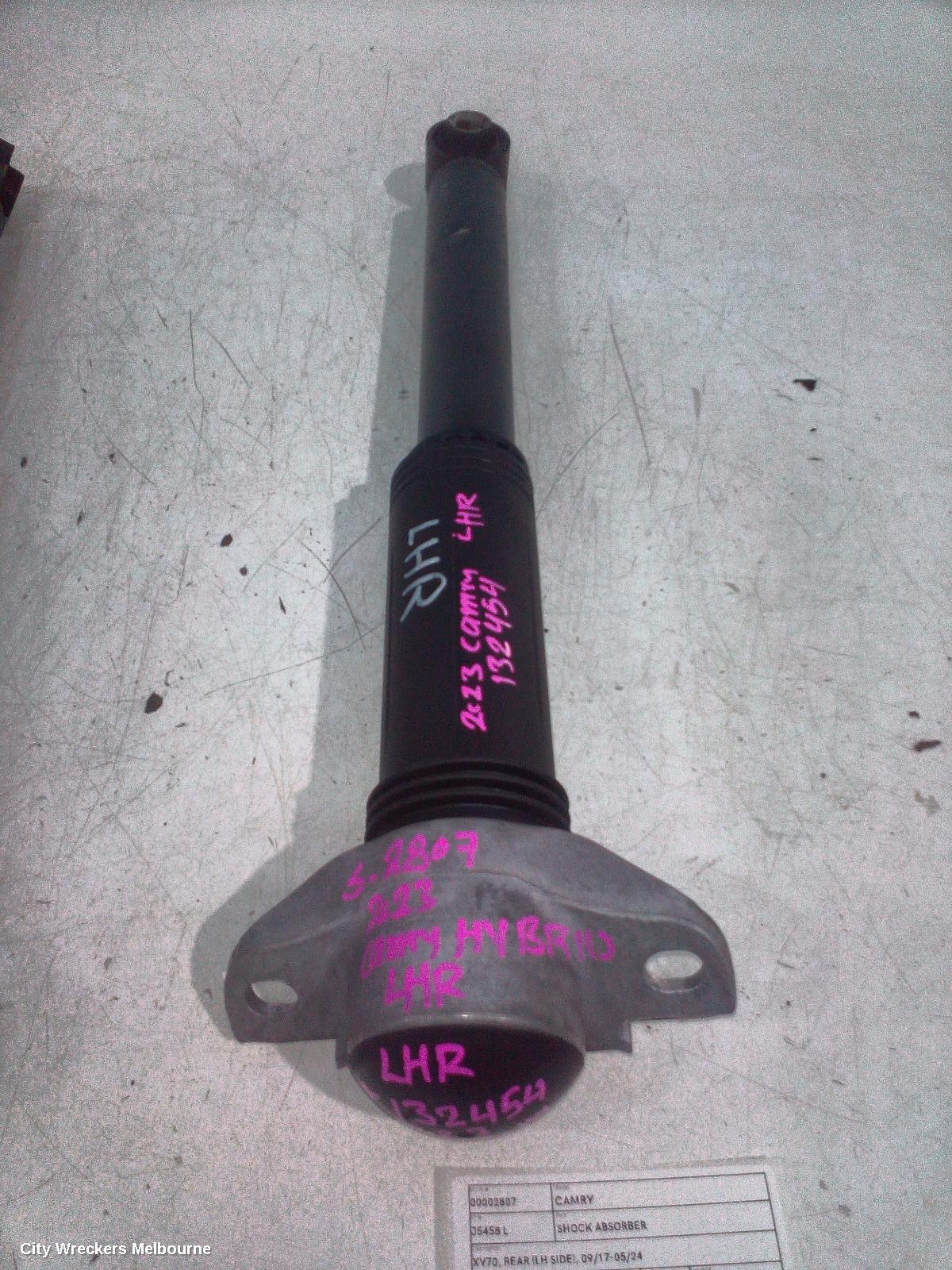 TOYOTA CAMRY SHOCK ABSORBER, XV70, REAR (LH SIDE), 09/2017 - 05/2024