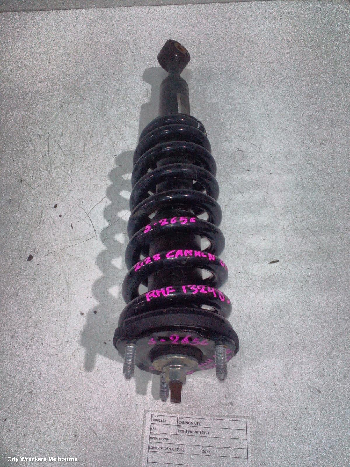 GREAT WALL CANNON UTE RIGHT FRONT STRUT, NPW, 09/2020 ONWARDS