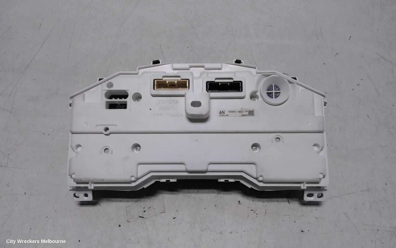 TOYOTA COROLLA INSTRUMENT CLUSTER, INSTRUMENT CLUSTER, AUTO T/M, HATCH, HYBRID, ZR, ZWE211R, 07/2018 ONWARDS
