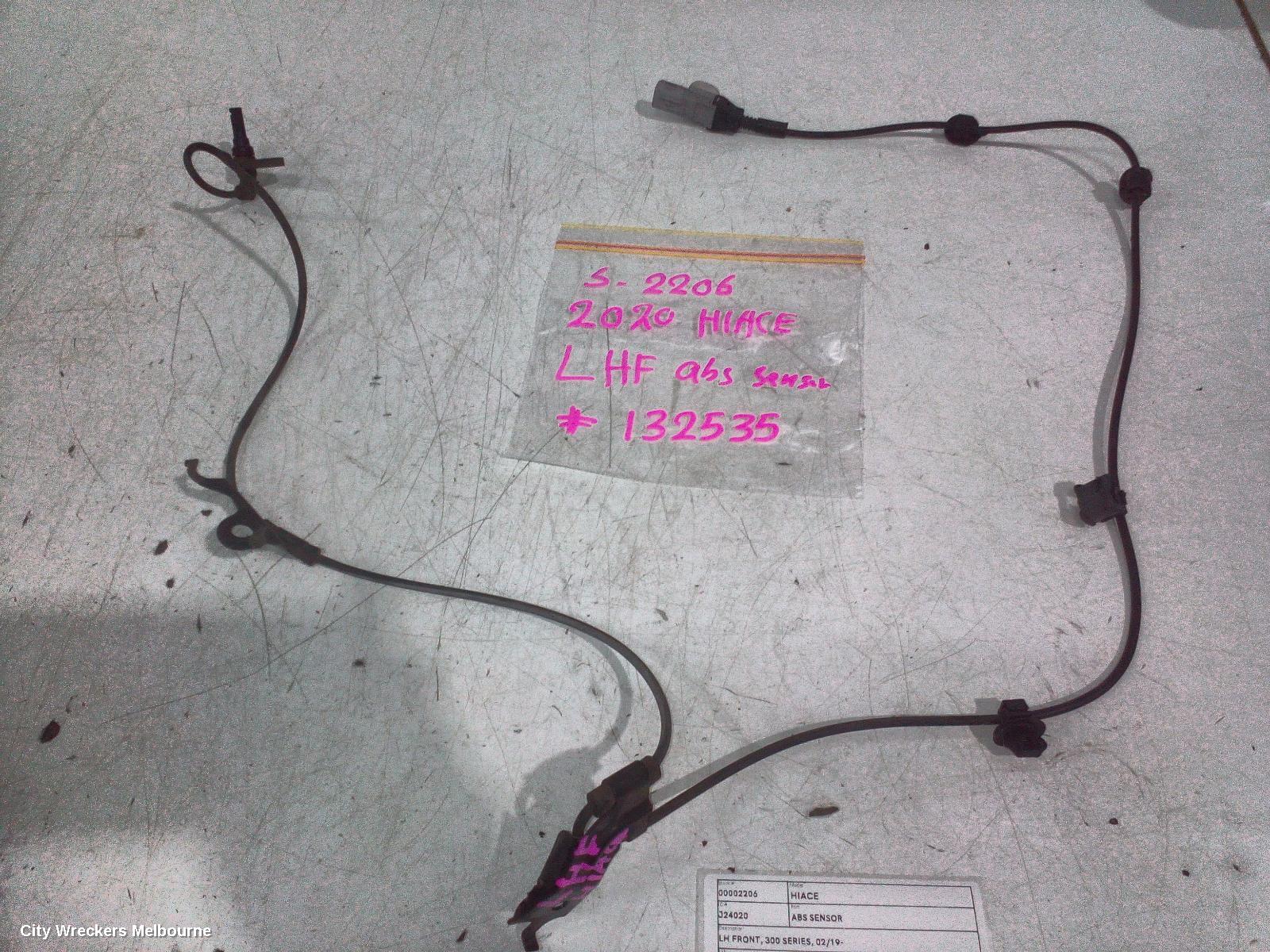 TOYOTA HIACE ABS SENSOR, LH FRONT, 300 SERIES, 02/2019 ONWARDS