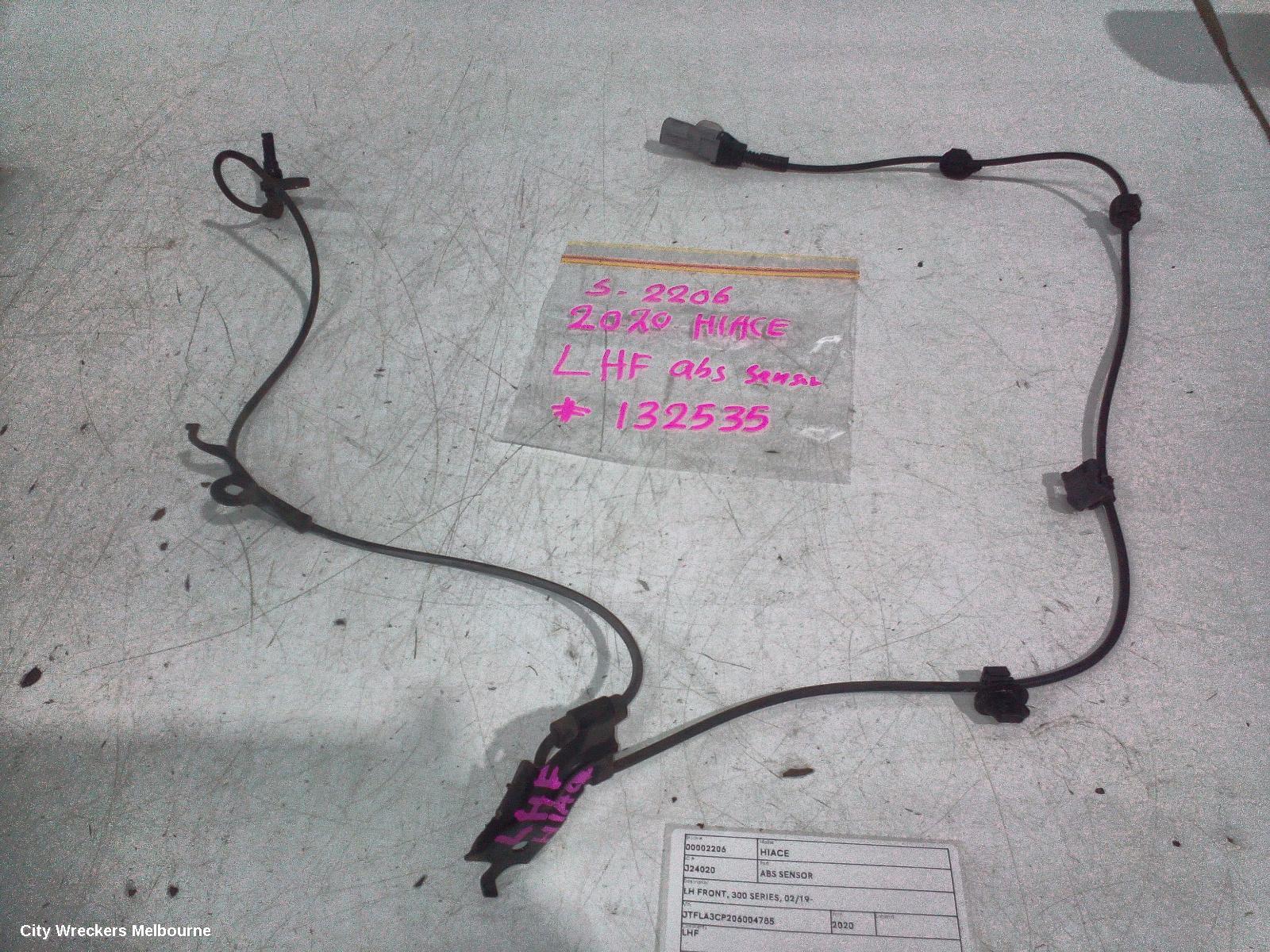 TOYOTA HIACE ABS SENSOR, LH FRONT, 300 SERIES, 02/2019 ONWARDS