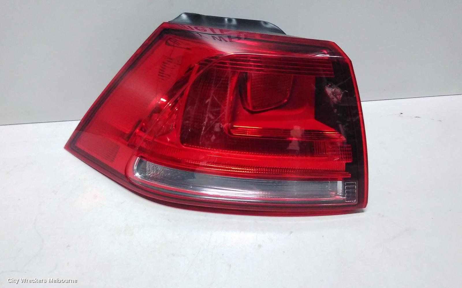 VOLKSWAGEN GOLF LEFT TAILLIGHT, GEN 7, HATCH, STANDARD, NON LED TYPE, 03/2013 - 03/2017