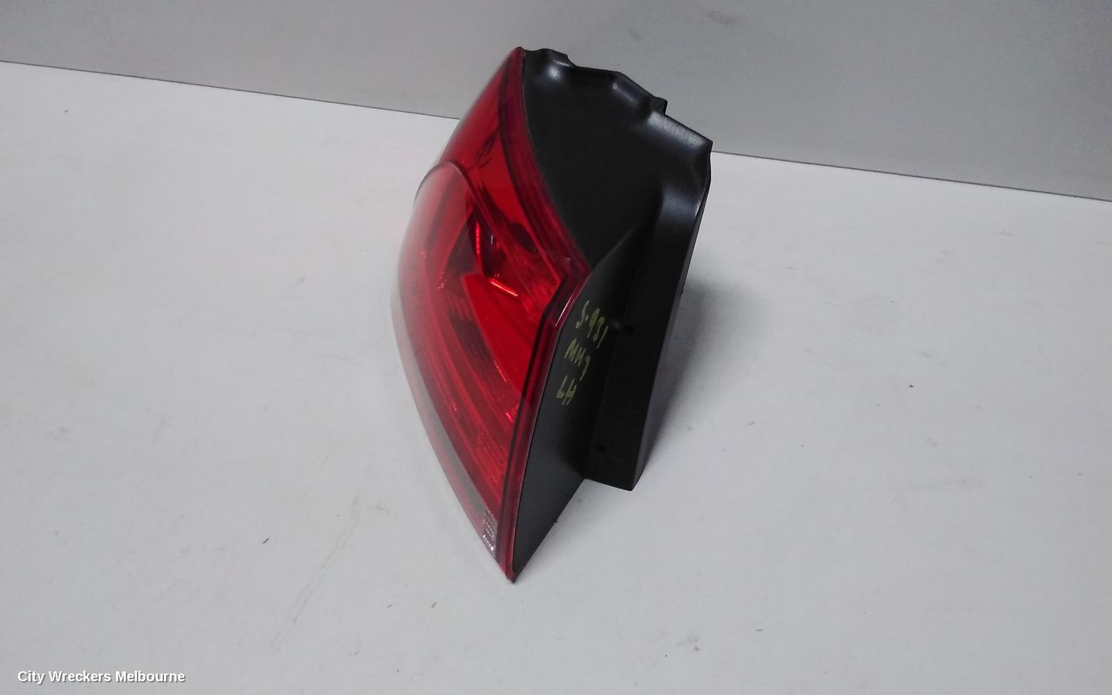 VOLKSWAGEN GOLF LEFT TAILLIGHT, GEN 7, HATCH, STANDARD, NON LED TYPE, 03/2013 - 03/2017