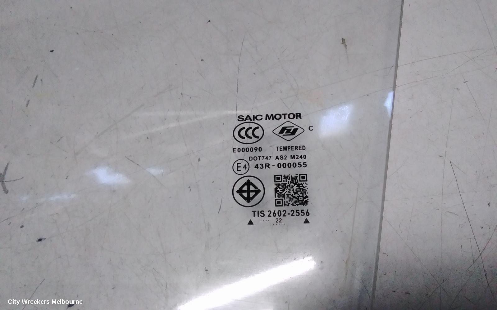 MG HS LEFT FRONT DOOR WINDOW, SAS23, 08/2019 - 12/2024