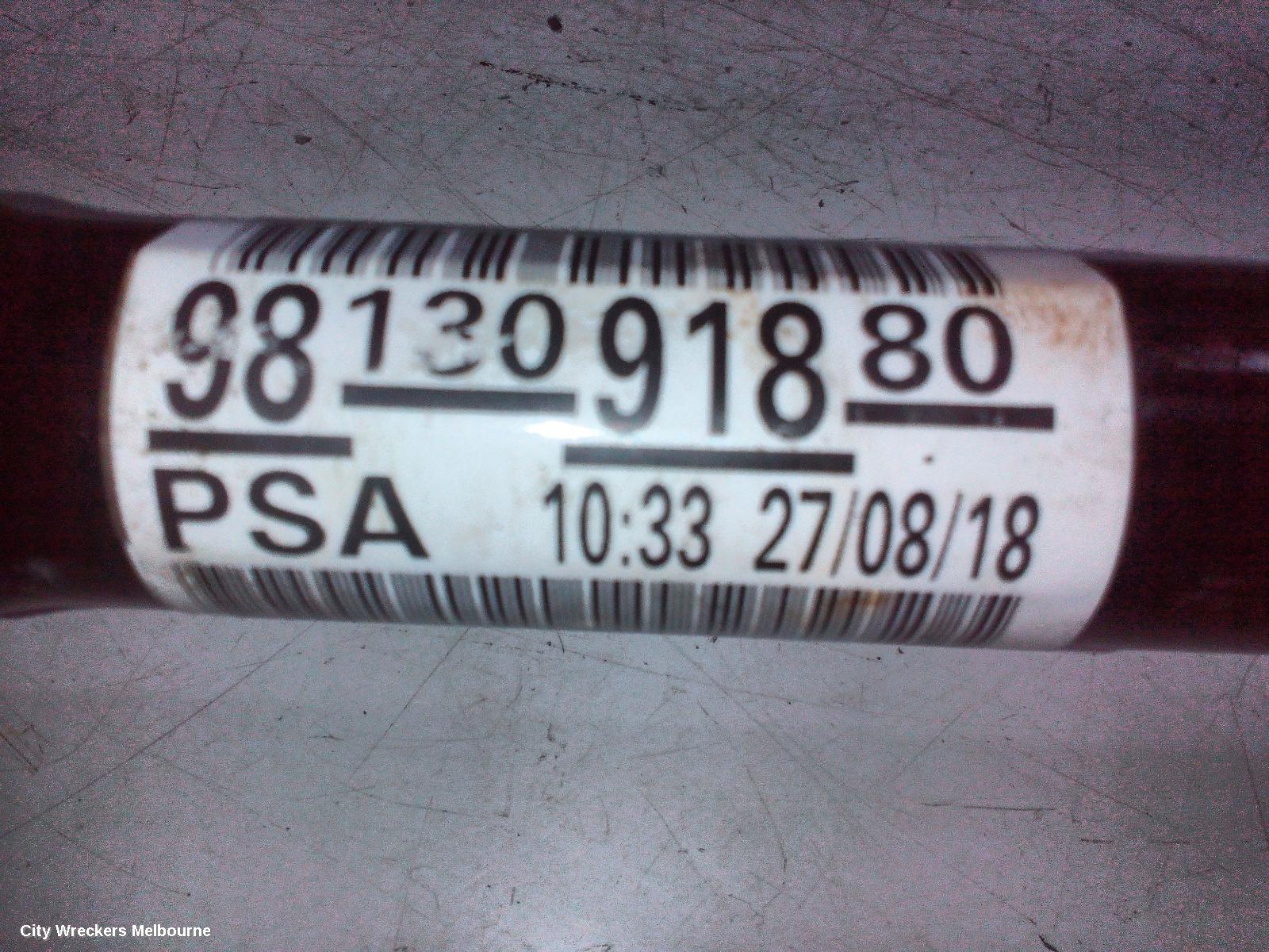PEUGEOT EXPERT LEFT DRIVESHAFT, K0, 04/2018 ONWARDS
