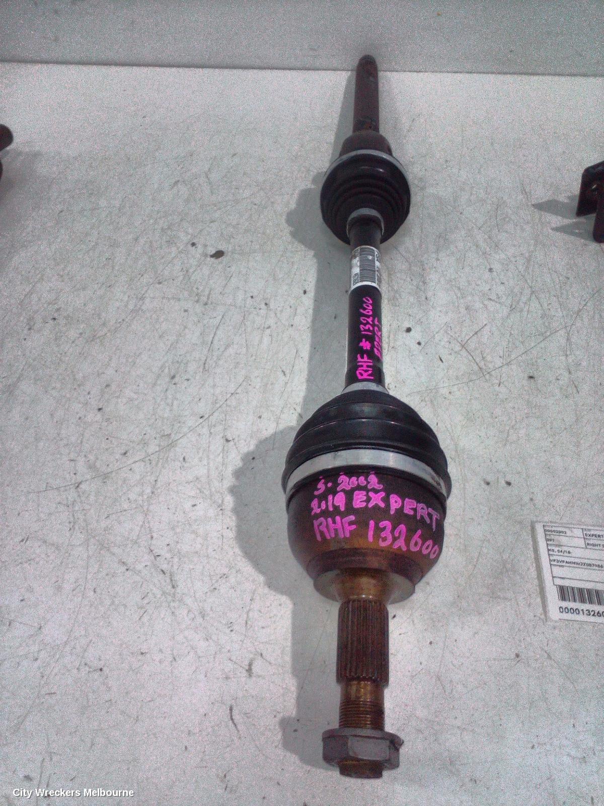 PEUGEOT EXPERT RIGHT DRIVESHAFT, K0, 04/2018 ONWARDS
