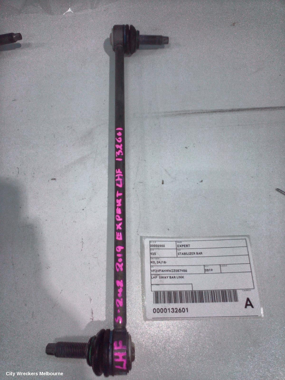 PEUGEOT EXPERT STABILISER BAR, K0, 04/2018 ONWARDS