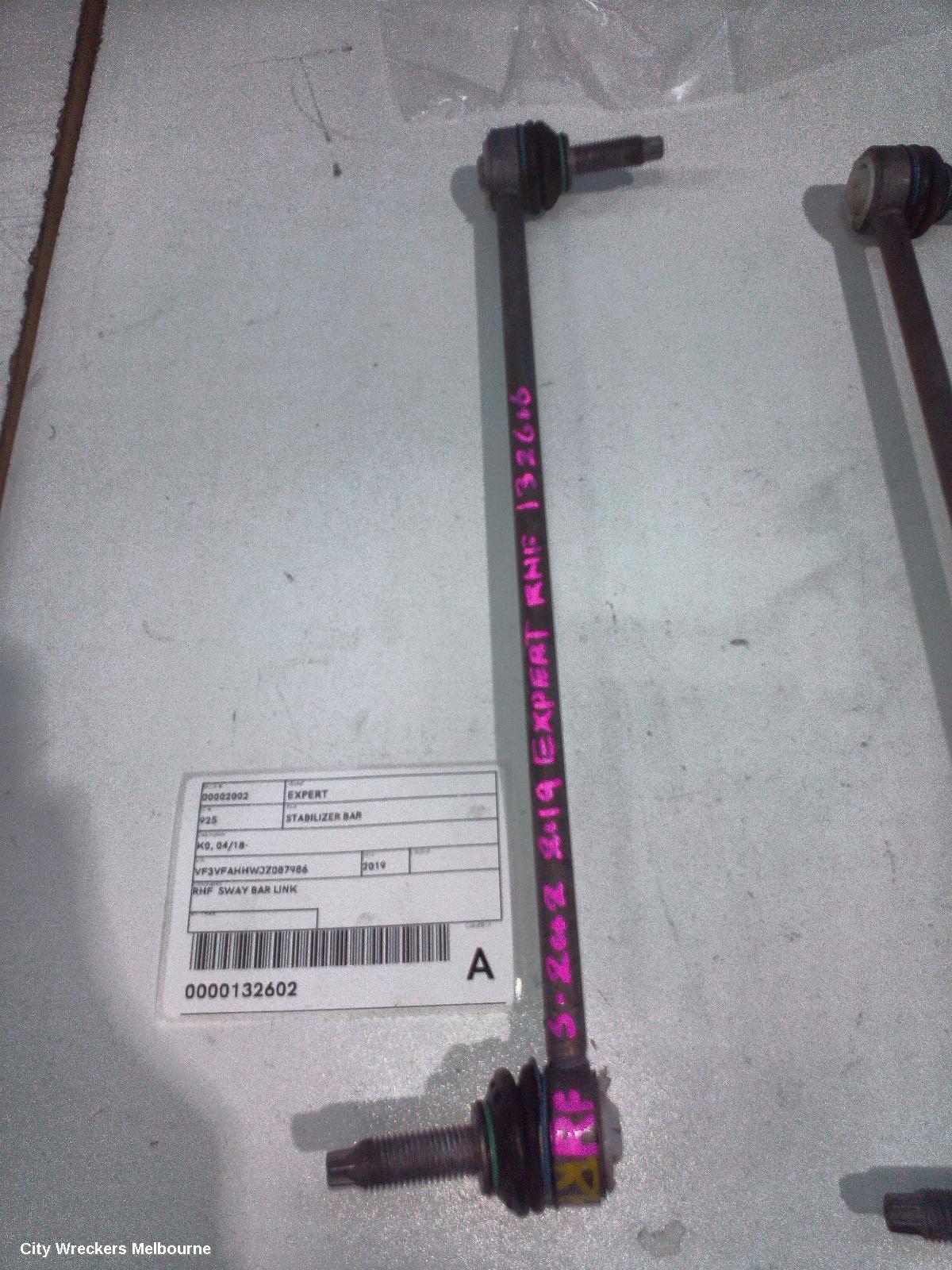 PEUGEOT EXPERT STABILISER BAR, K0, 04/2018 ONWARDS