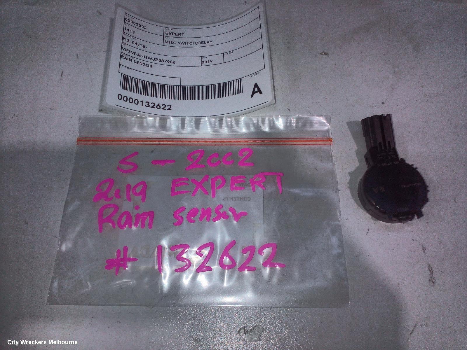 PEUGEOT EXPERT, K0, 04/2018 ONWARDS, RAIN SENSOR: 132622