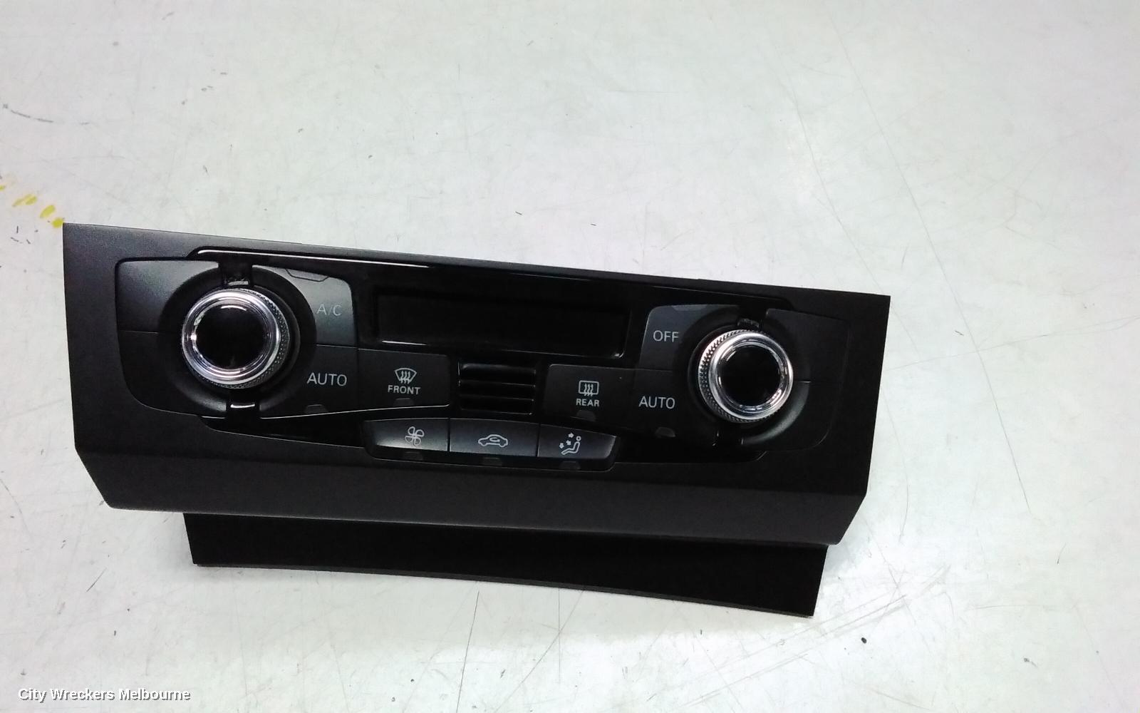 AUDI A4 HEATER/AC CONTROLS, SINGLE ZONE CLIMATE CONTROL, B8 8K, HEATED TYPE, 07/2012 - 01/2016