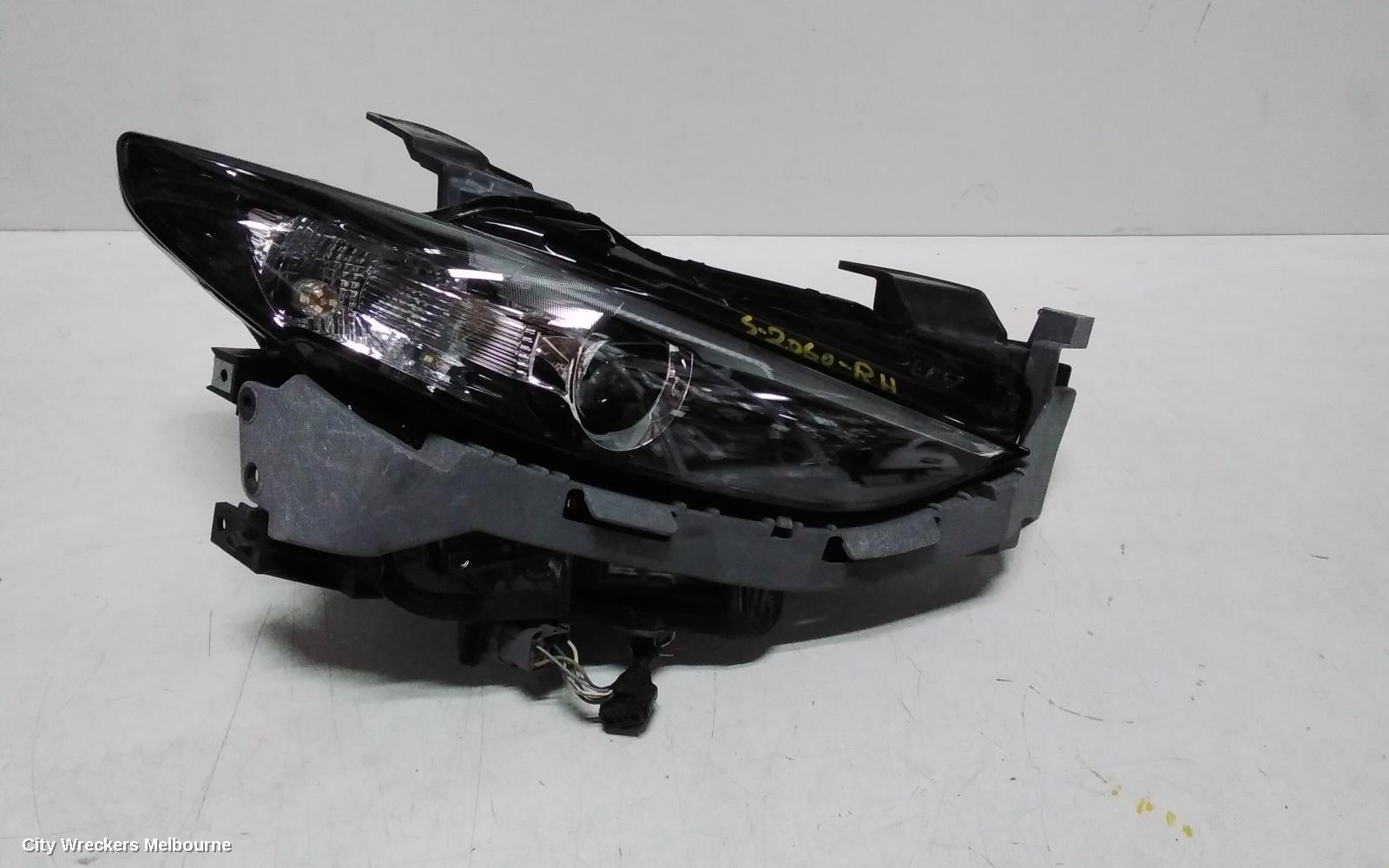 MAZDA 3 RIGHT HEADLAMP, BP, W/ LED, NON ADAPTIVE TYPE, SEDAN/HATCH, 03/2019 ONWARDS