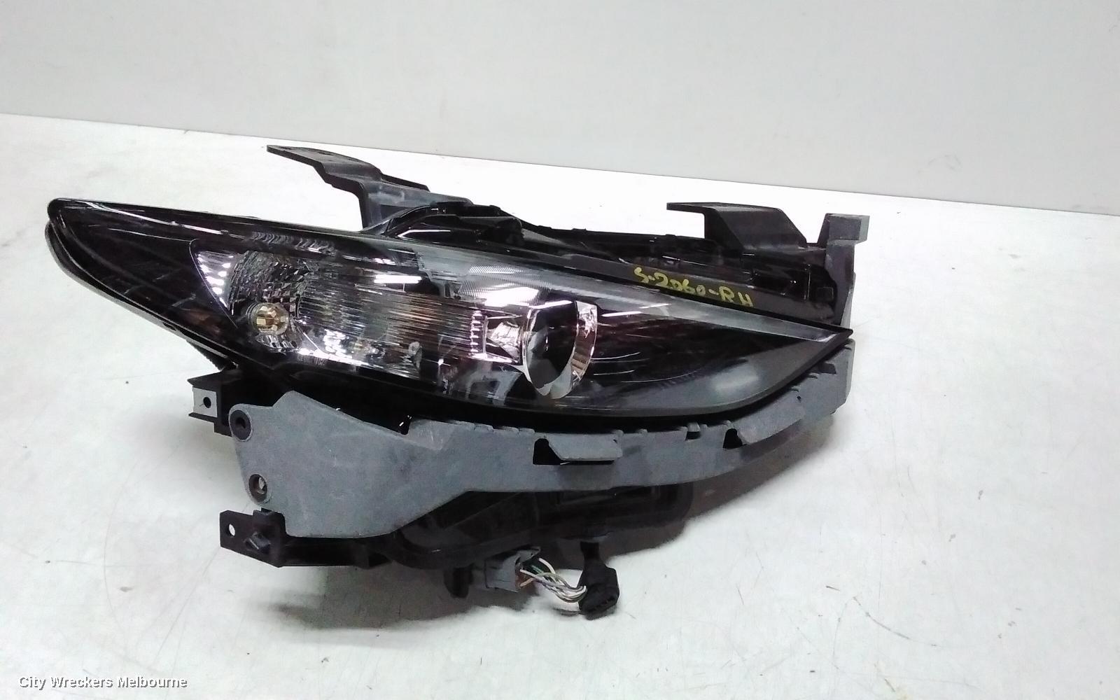MAZDA 3 RIGHT HEADLAMP, BP, W/ LED, NON ADAPTIVE TYPE, SEDAN/HATCH, 03/2019 ONWARDS