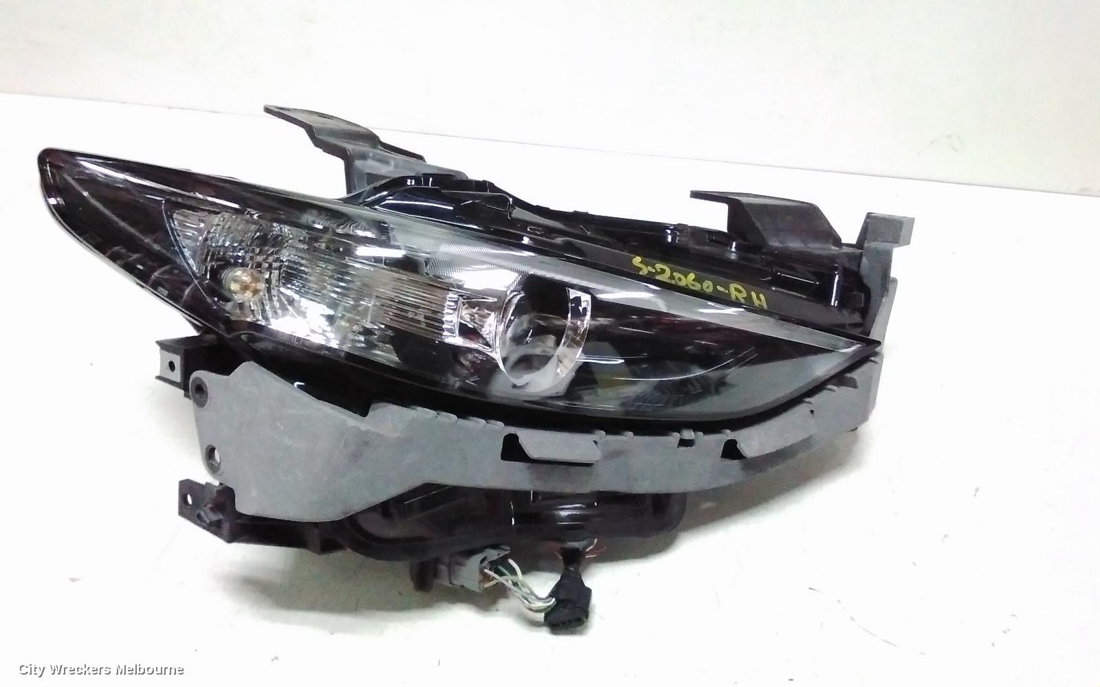 MAZDA 3 RIGHT HEADLAMP, BP, W/ LED, NON ADAPTIVE TYPE, SEDAN/HATCH, 03/2019 ONWARDS