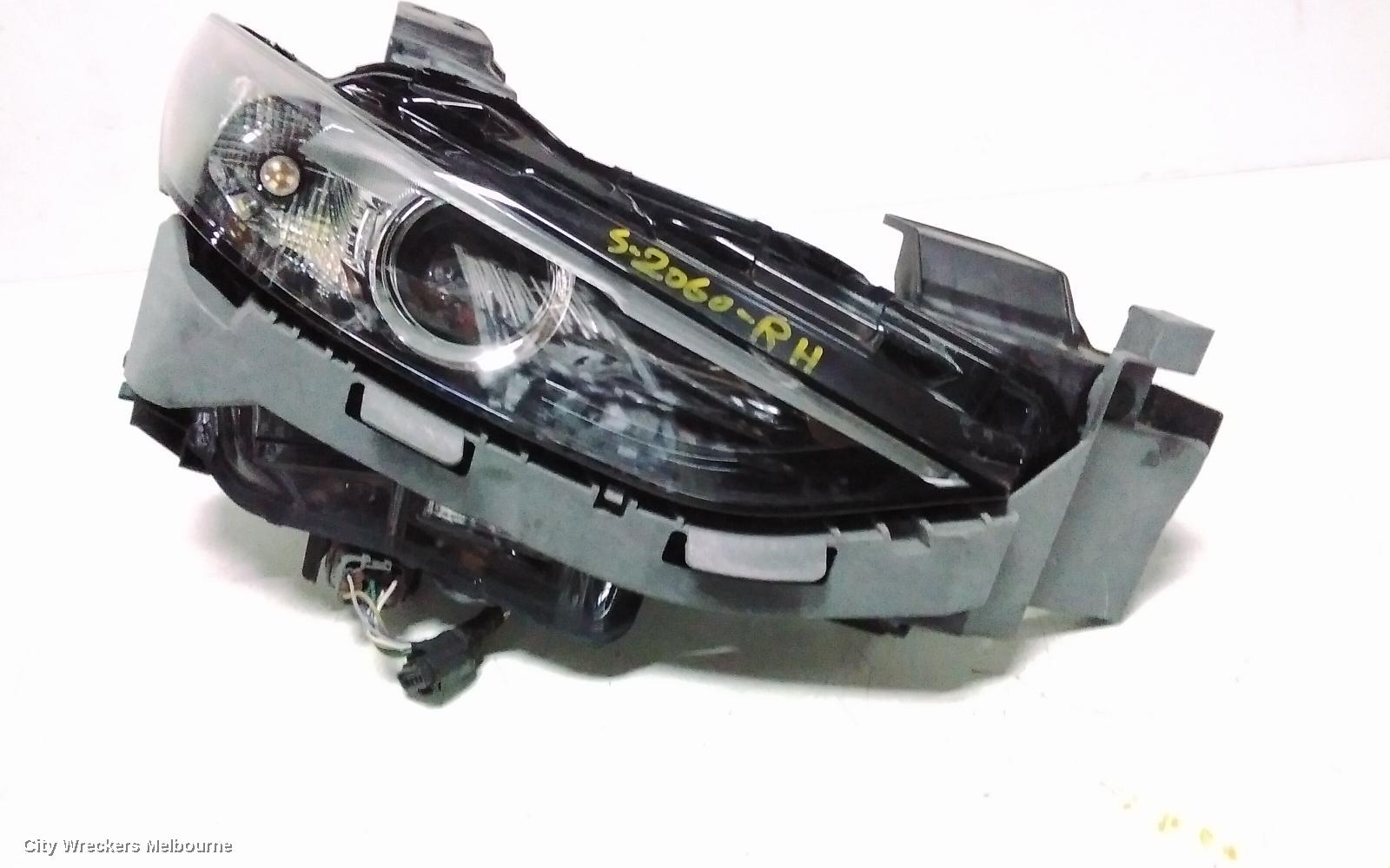 MAZDA 3 RIGHT HEADLAMP, BP, W/ LED, NON ADAPTIVE TYPE, SEDAN/HATCH, 03/2019 ONWARDS