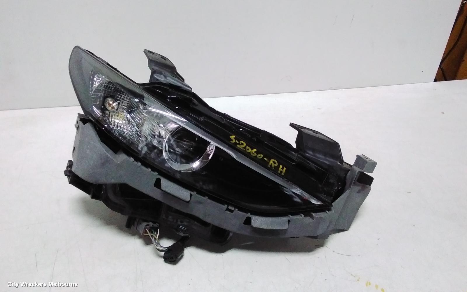 MAZDA 3 RIGHT HEADLAMP, BP, W/ LED, NON ADAPTIVE TYPE, SEDAN/HATCH, 03/2019 ONWARDS