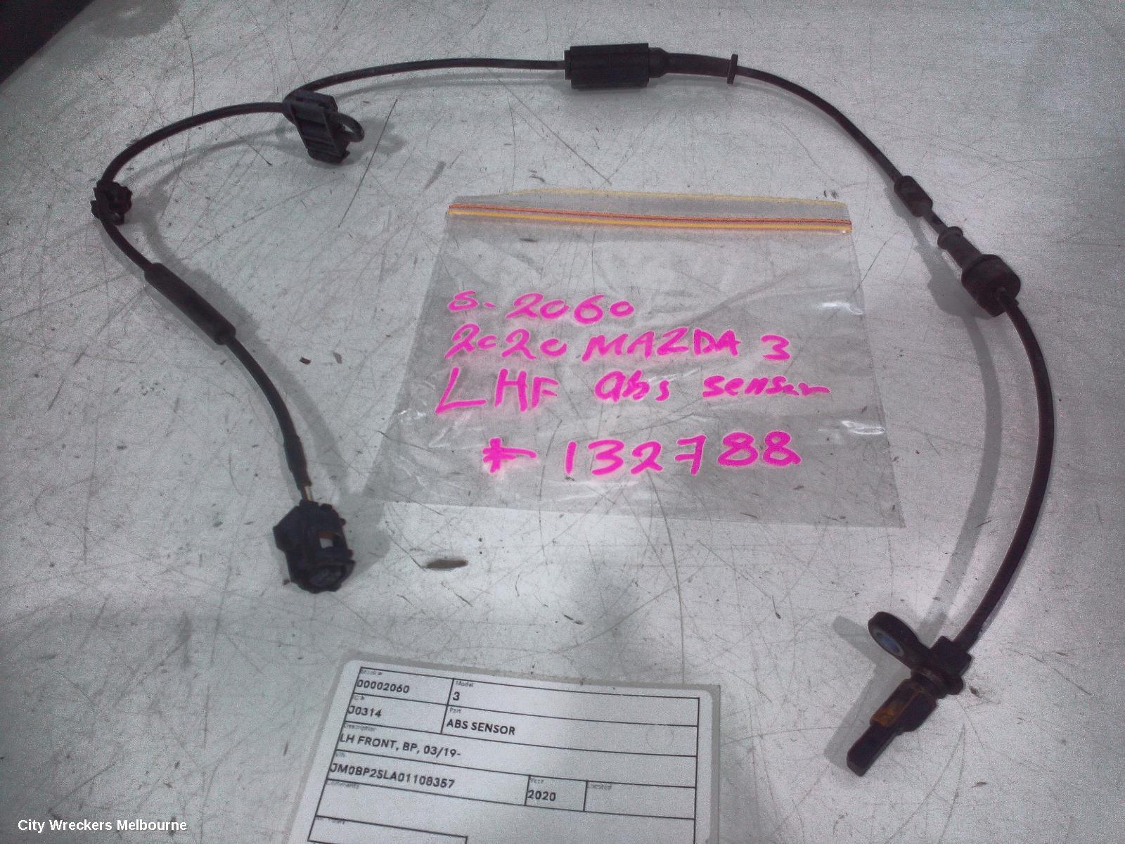 MAZDA 3 ABS SENSOR, LH FRONT, BP, 03/2019 ONWARDS