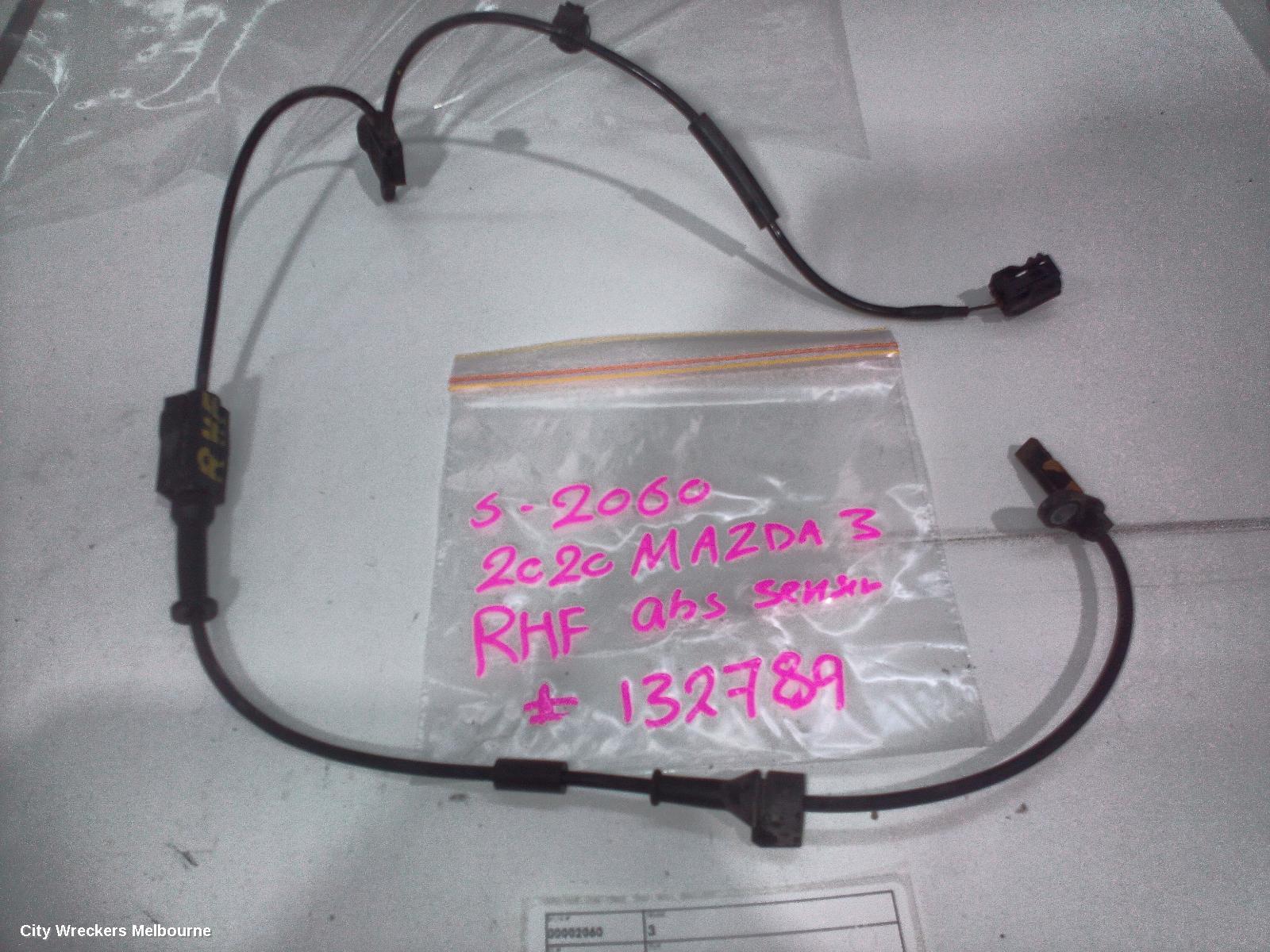 MAZDA 3 ABS SENSOR, RH FRONT, BP, 03/2019 ONWARDS