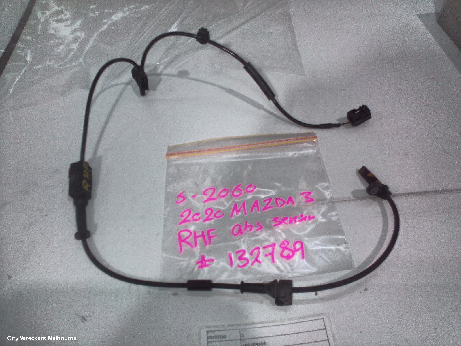 MAZDA 3 ABS SENSOR, RH FRONT, BP, 03/2019 ONWARDS