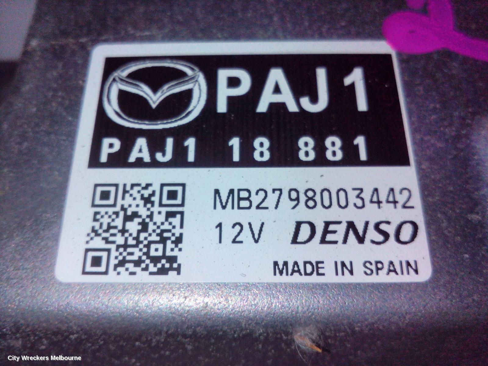 MAZDA 3 ECU, ENGINE ECU, 2.5, PETROL, ECU ONLY, BP, 03/2019 ONWARDS