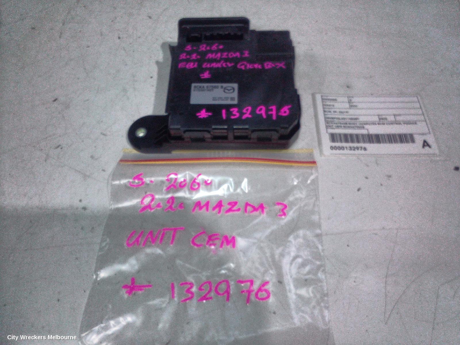 MAZDA 3 ECU, BCM, BP, 03/2019 ONWARDS