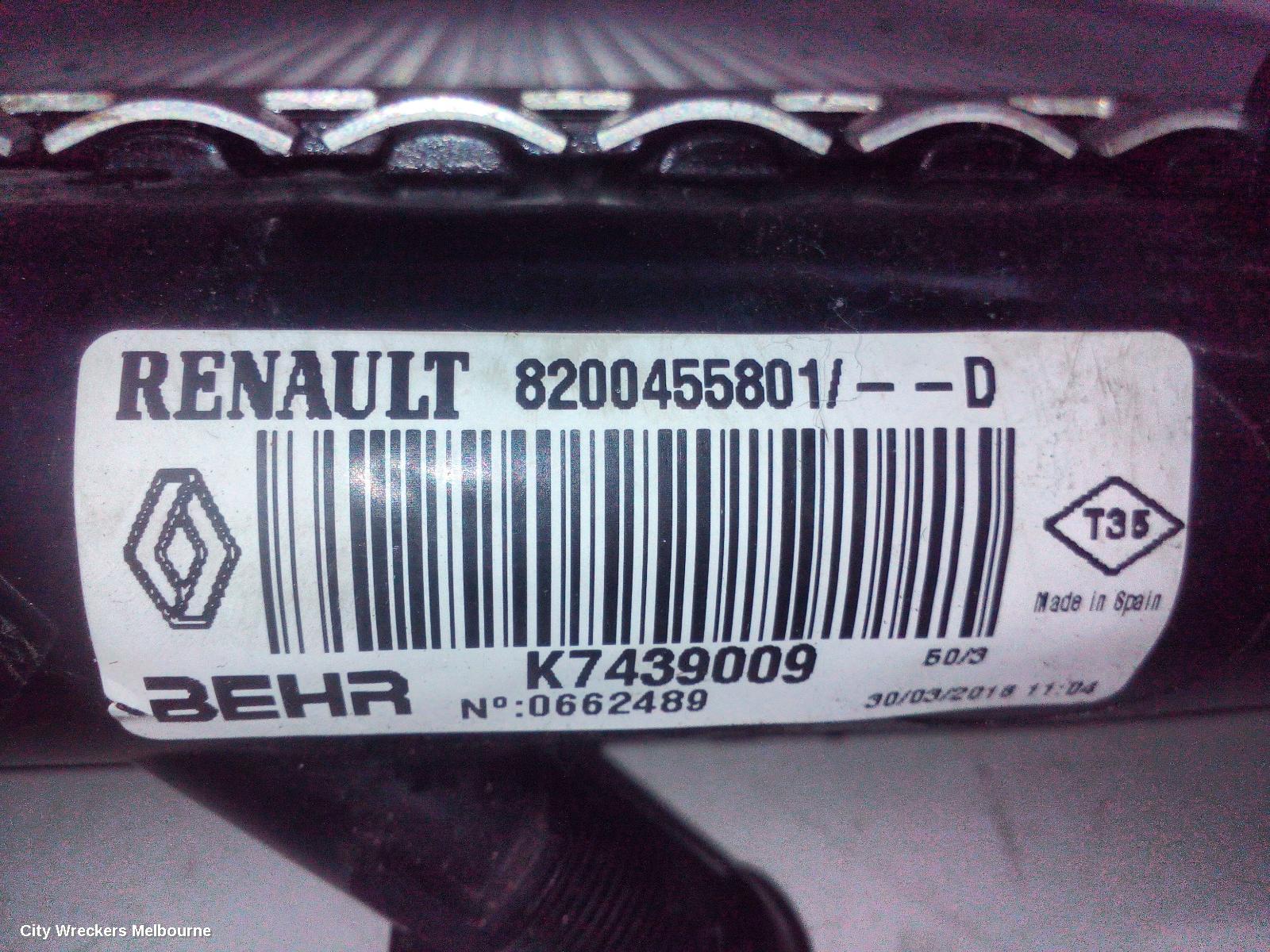 RENAULT KANGOO RADIATOR, AUTO, 1.6, PETROL, X61, 10/2010 - 06/2016