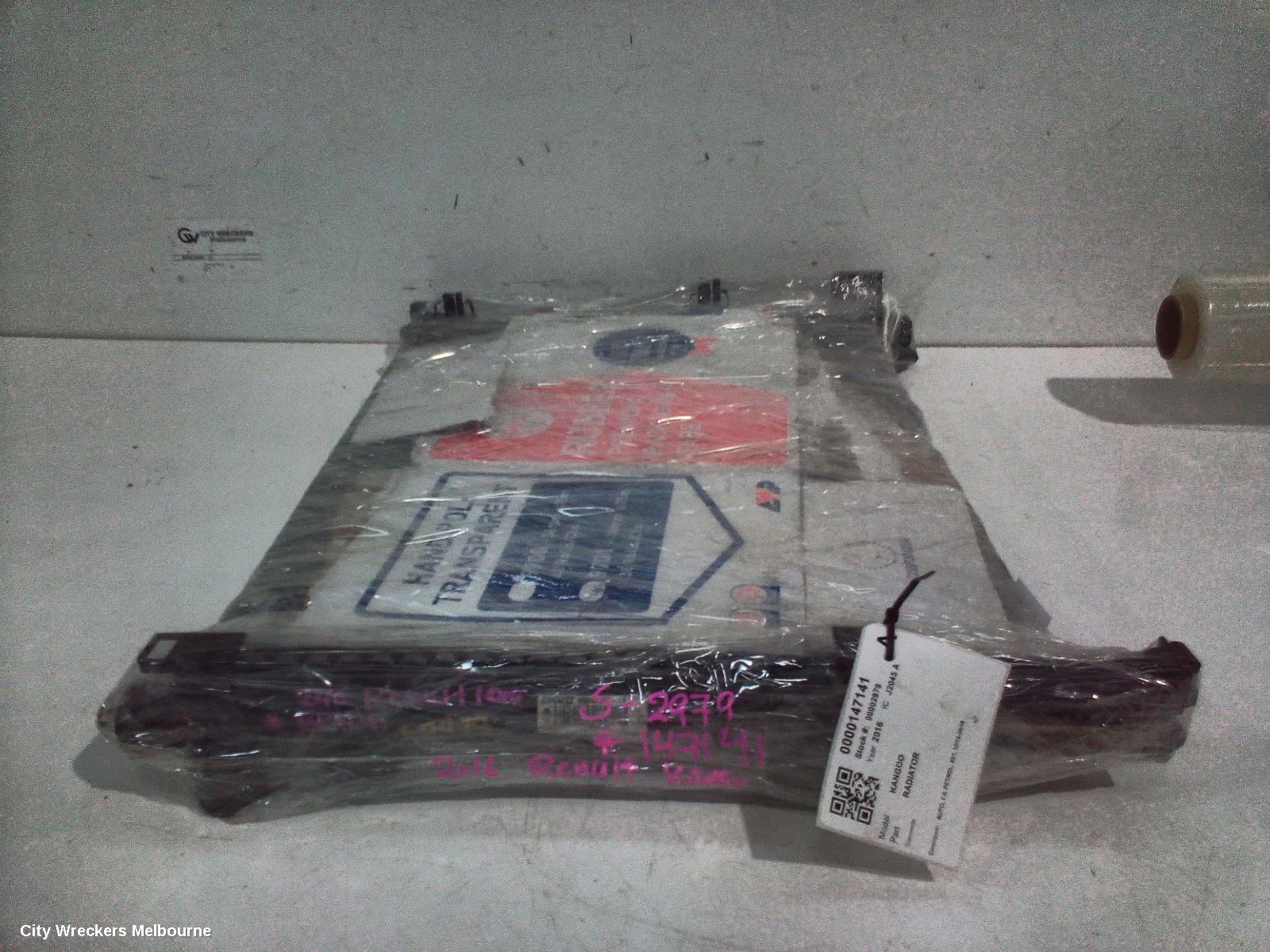 RENAULT KANGOO RADIATOR, AUTO, 1.6, PETROL, X61, 10/2010 - 06/2016