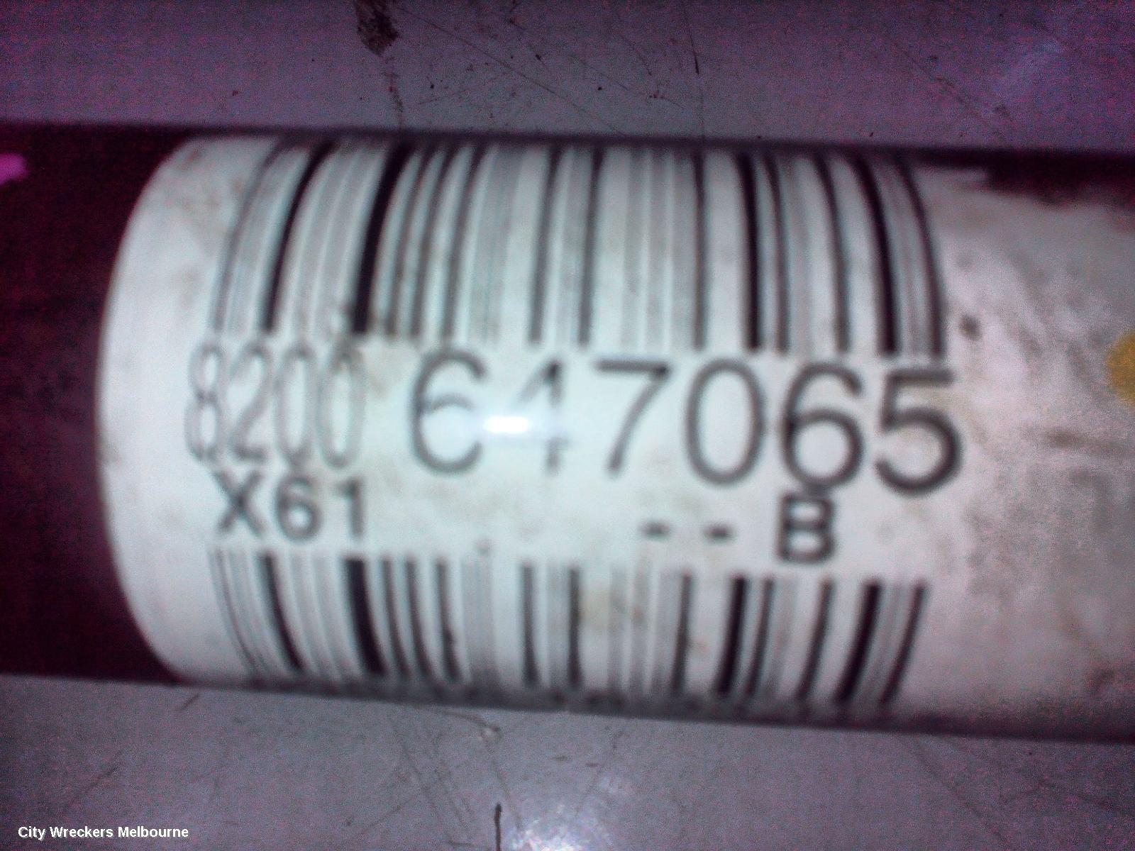 RENAULT KANGOO LEFT DRIVESHAFT, PETROL, 1.6, AUTO T/M, X61, 10/2010 - 06/2016