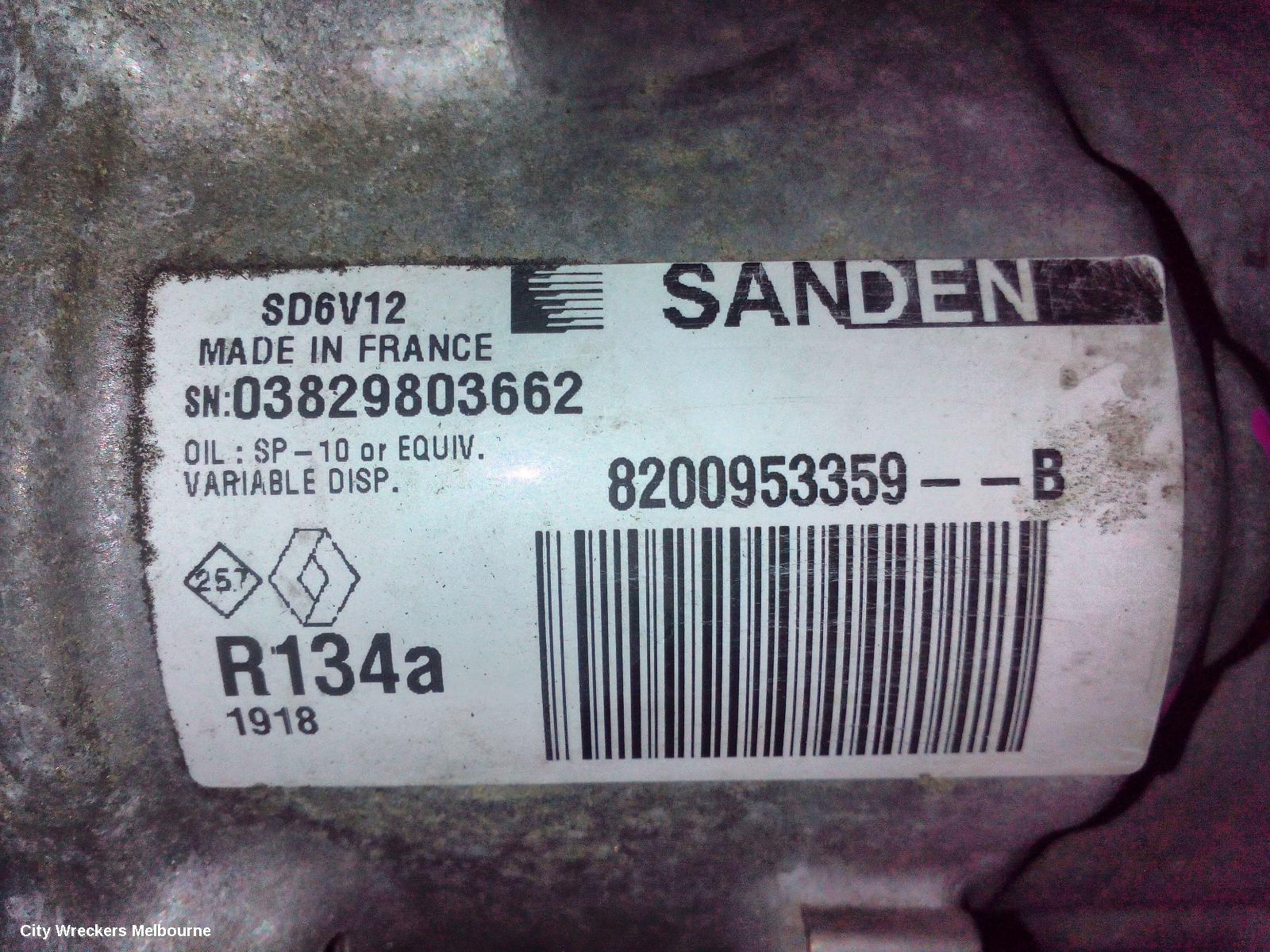RENAULT KANGOO A/C COMPRESSOR, X61, PETROL, 1.6, 10/2010 - 06/2016