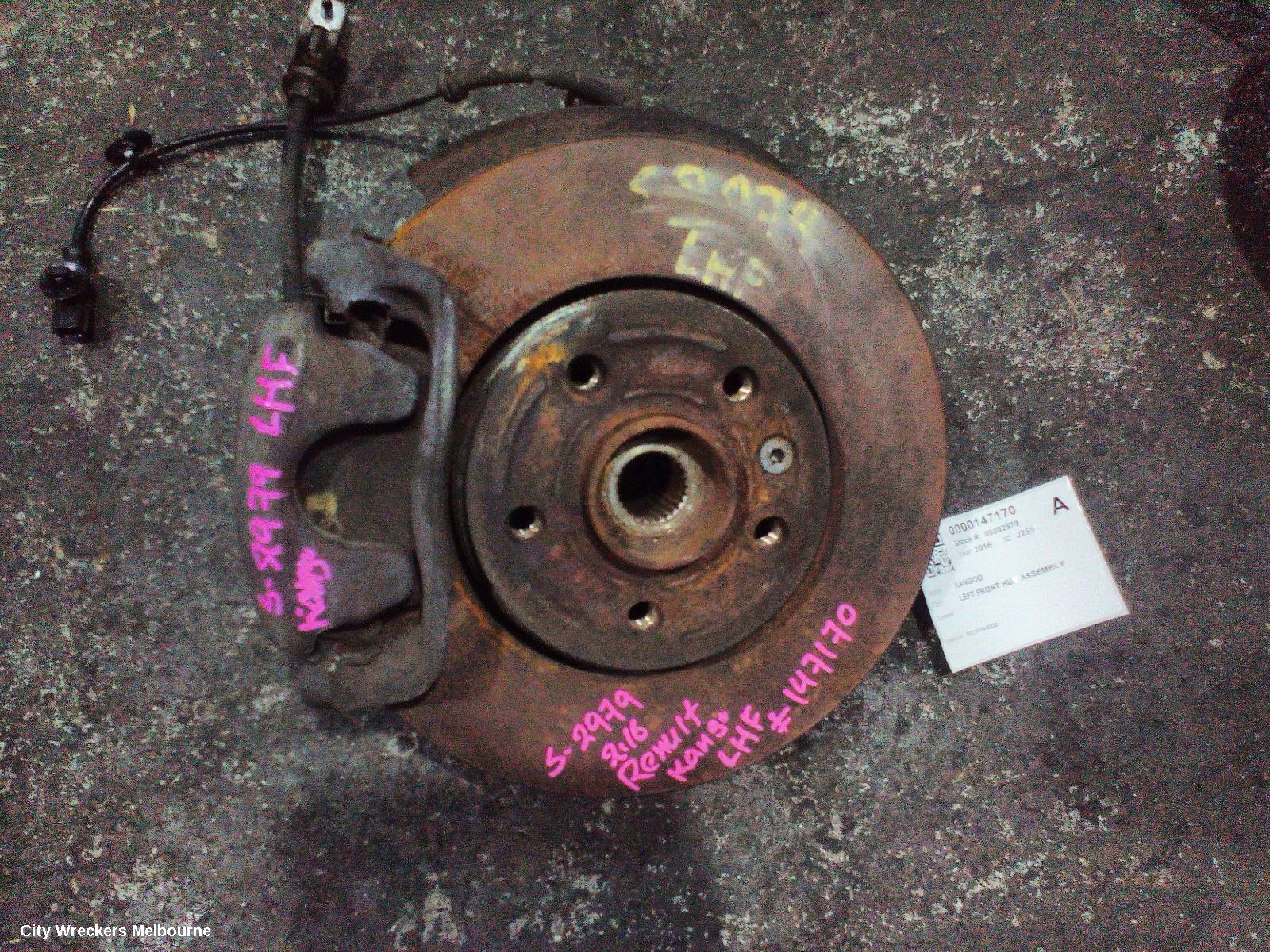 RENAULT KANGOO LEFT FRONT HUB ASSEMBLY, X61, 10/2010 - 02/2022