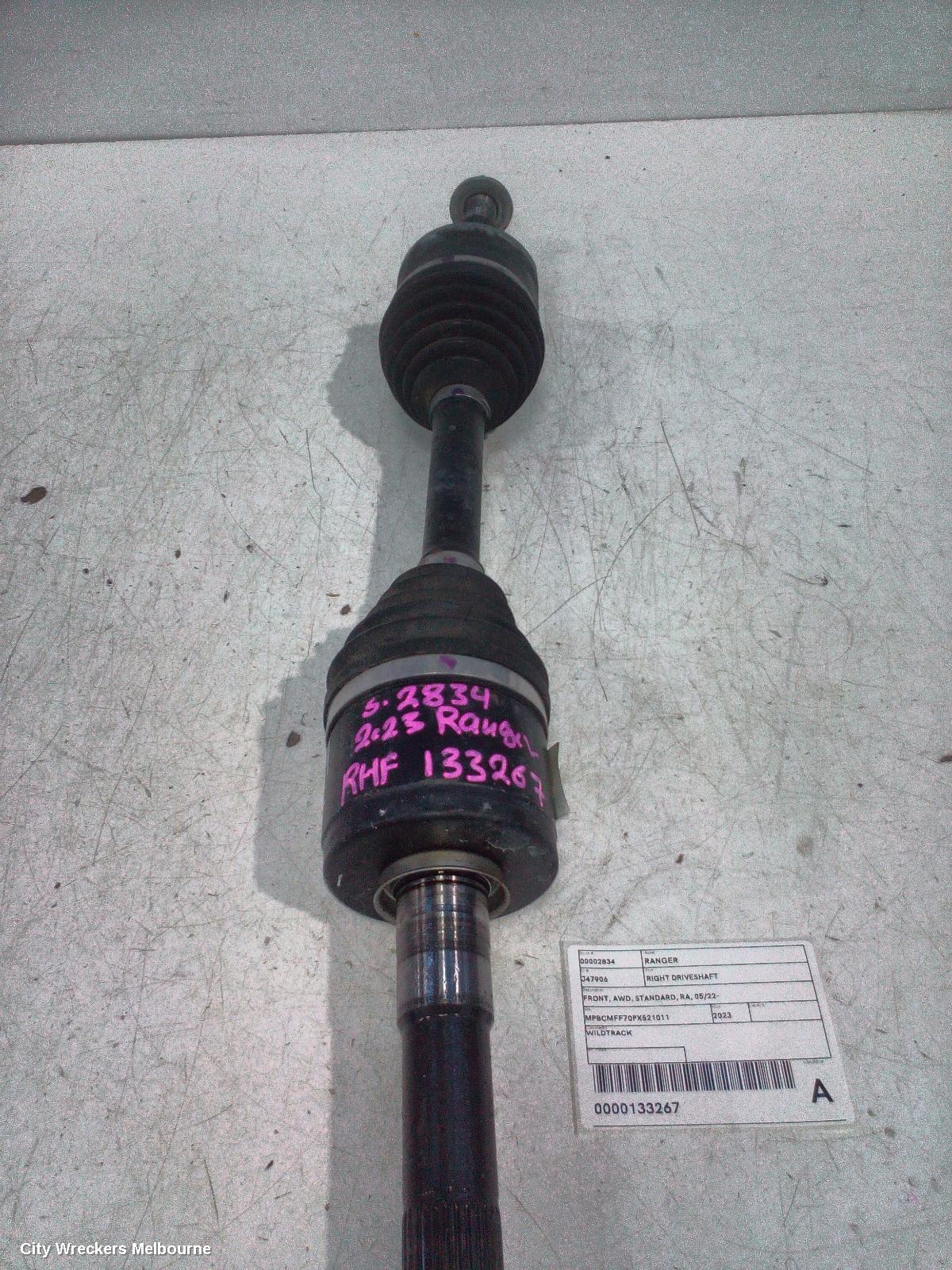 FORD RANGER RIGHT DRIVESHAFT, FRONT, AWD, STANDARD, RA, 05/2022 ONWARDS