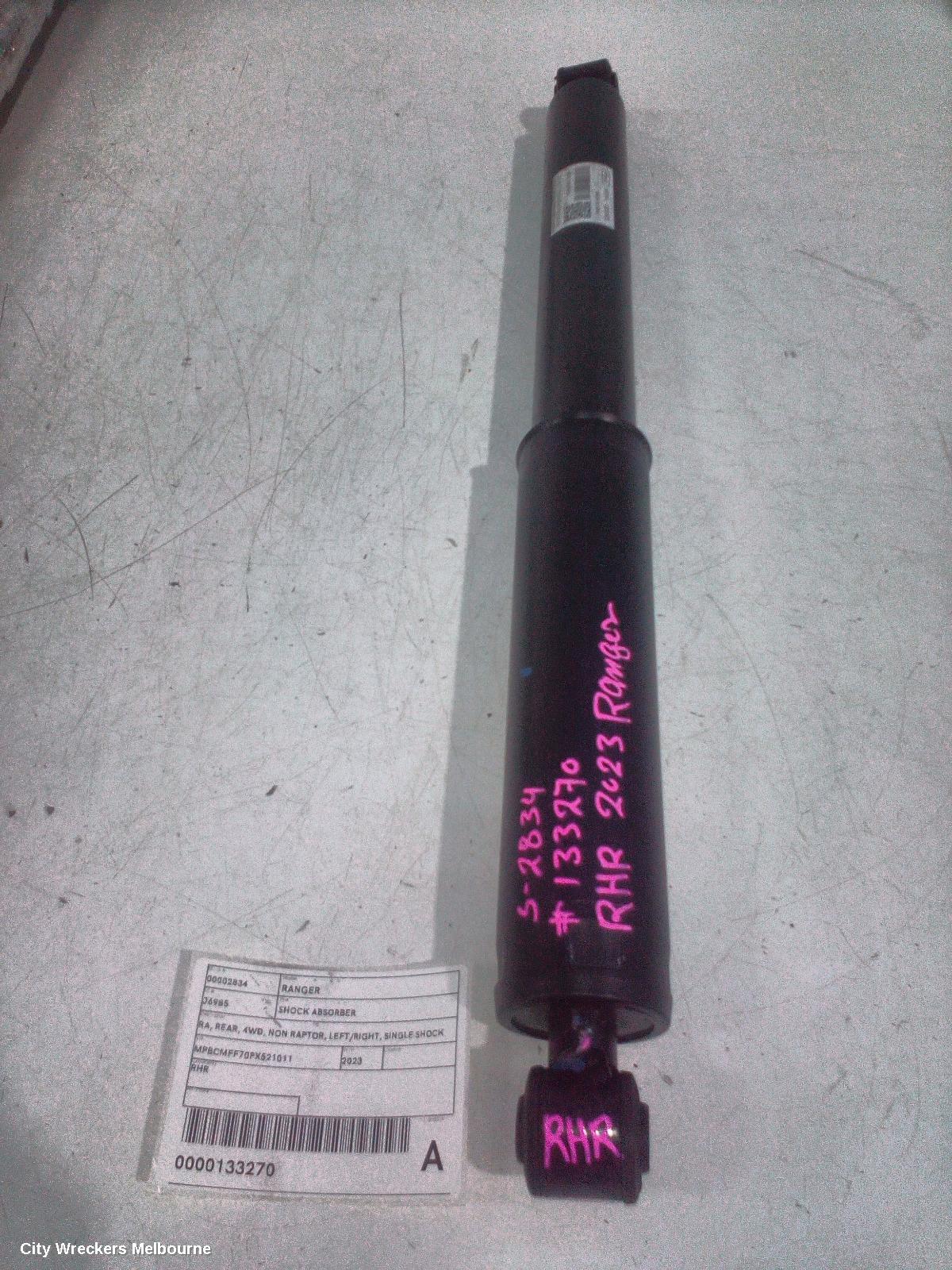 FORD RANGER SHOCK ABSORBER, RA, REAR, 4WD, NON RAPTOR, LEFT/RIGHT, SINGLE SHOCK ONLY, 05/2022 ONWARDS