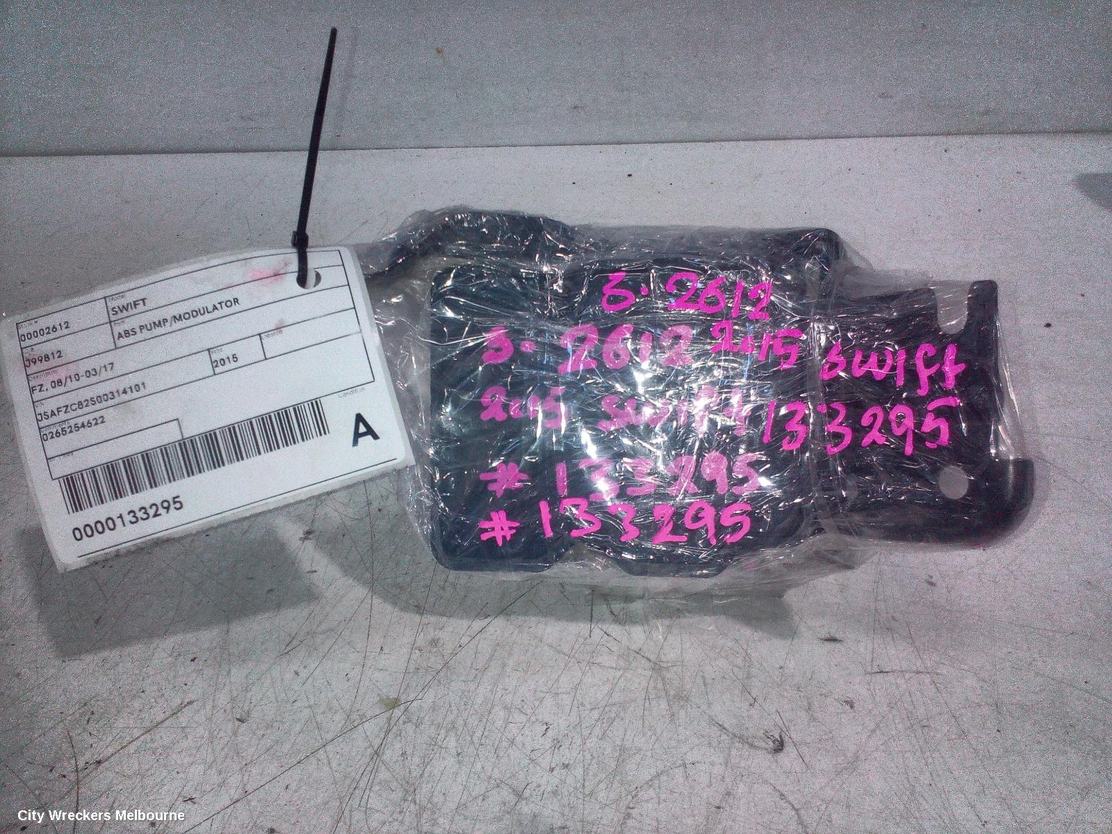 SUZUKI SWIFT ABS PUMP/MODULATOR, FZ, 08/2010 - 03/2017
