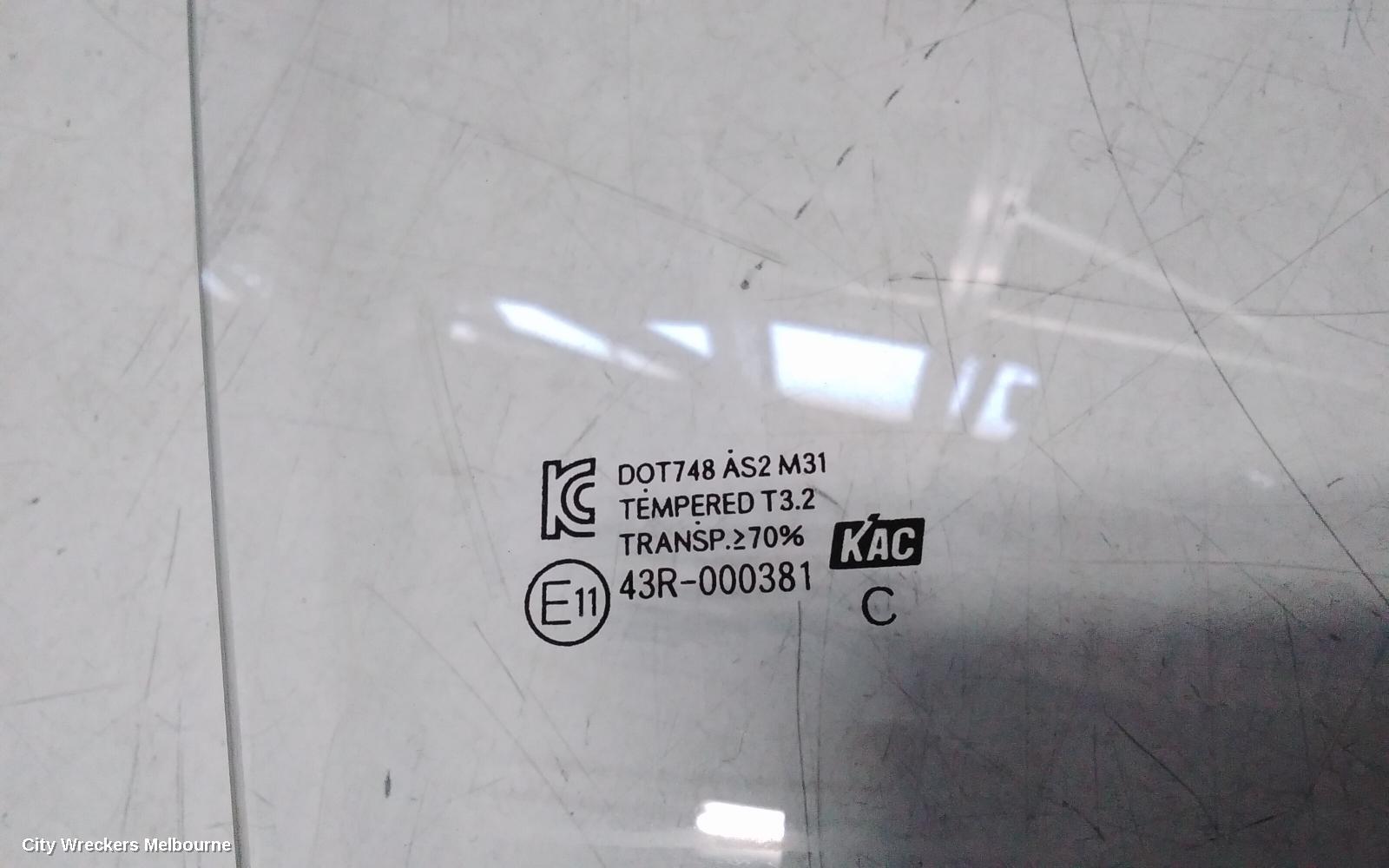 HYUNDAI ACCENT RIGHT FRONT DOOR WINDOW, RB, 05/2011 - 12/2019